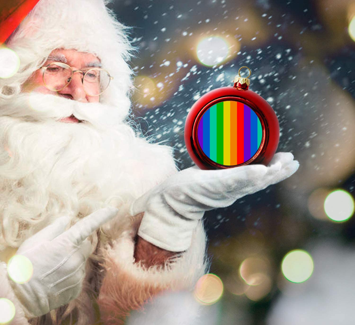 Rainbow LGBT Pride Gay Funny Christmas Ornament Tree Ornaments Celebrity  Face Red Balls Meme Christmas Tree Decorations Decor : Amazon.de: Home &  Kitchen