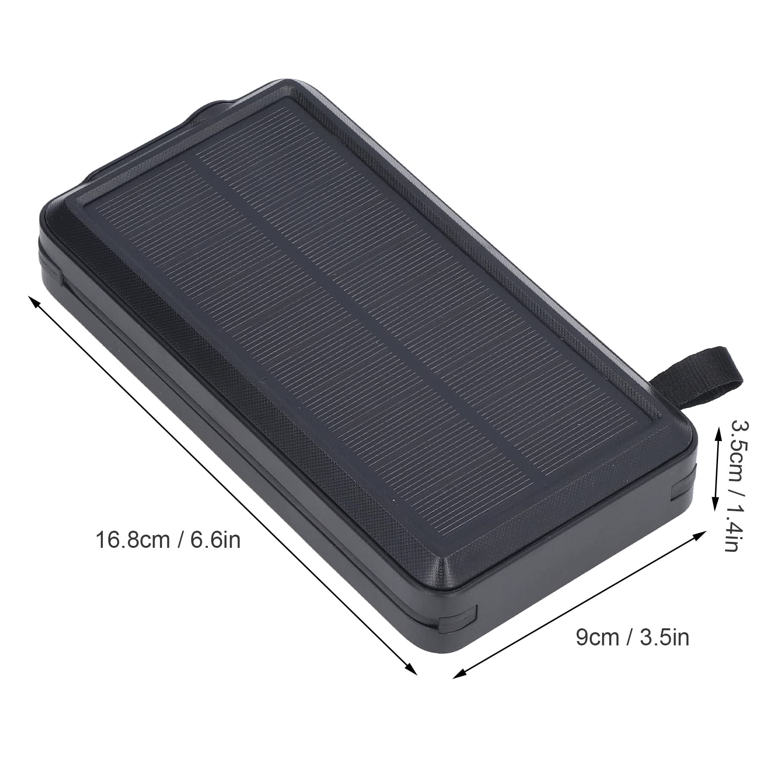 YWBL-WH Banque d'énergie Solaire LED, Plastique, capacité 30 000 MAh, Chargeur Portable pour Camping et Randonnée en Plein Air
