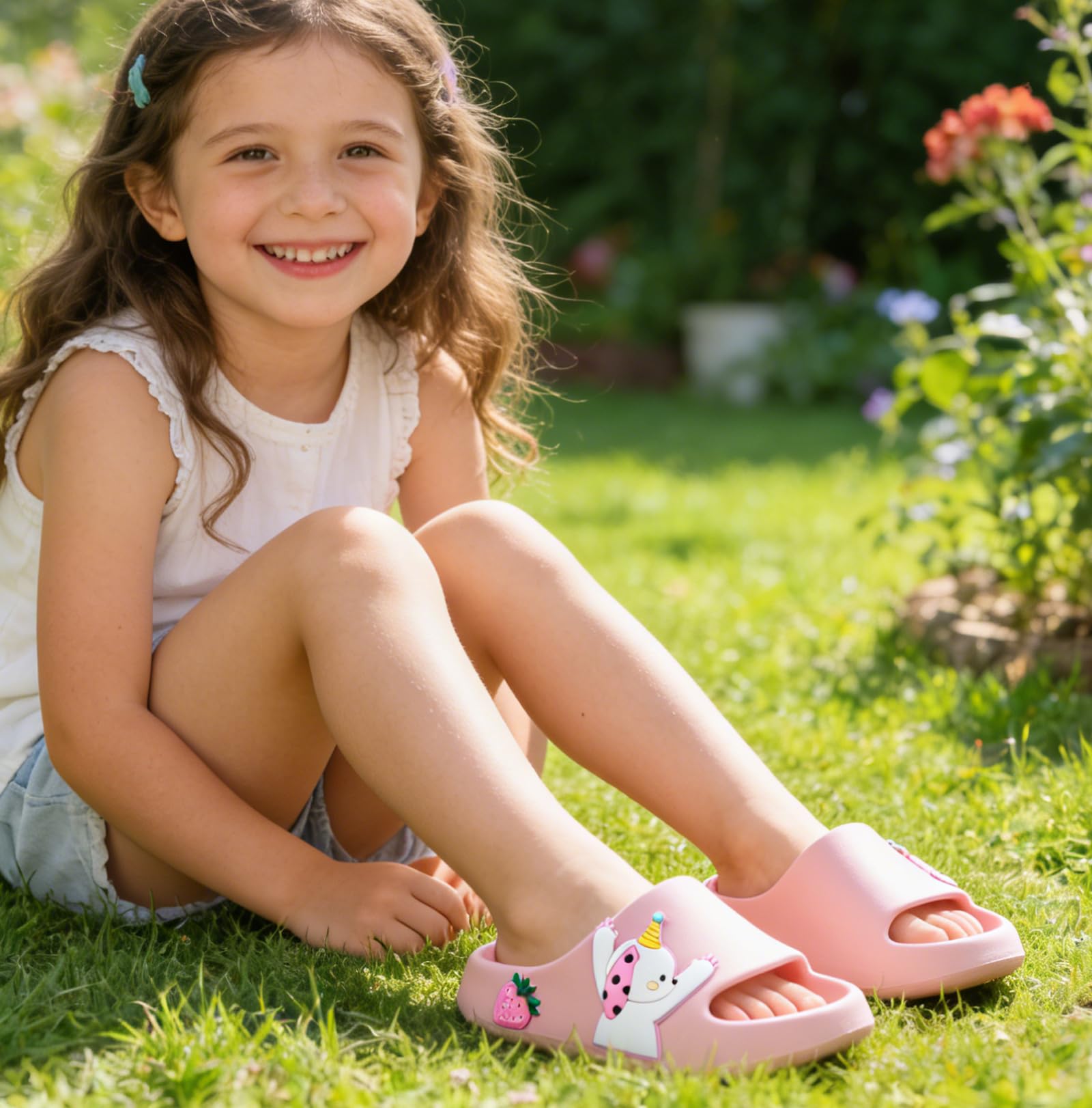 Chanclas de Baño Antideslizantes para Niños y Niñas Ultraligeras 130g Tallas 26-38 EU Sandalias EVA Playa Piscina
