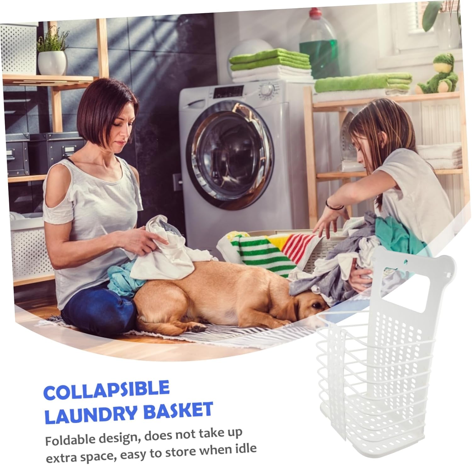 VALICLUD Foldable Wall Mounted Laundry Basket for Bathroom Clothes Hamper with Space Saving Design Large White Storage Bin for Dirty Clothes Organization