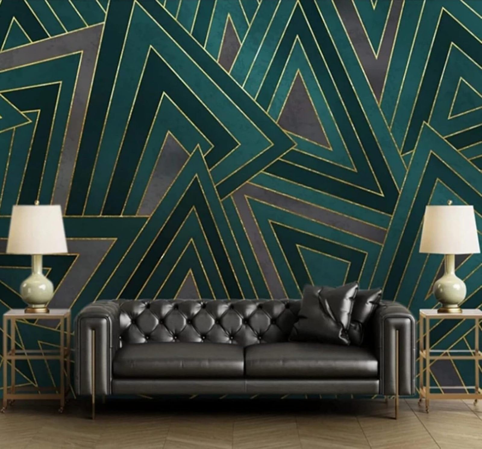Abstract Retro Lines Geometric Shapes 3D Wallpaper Easy Install Feature Office Living Room Sofa Bedroom TV Background Wall Decoration-150cm×105cm
