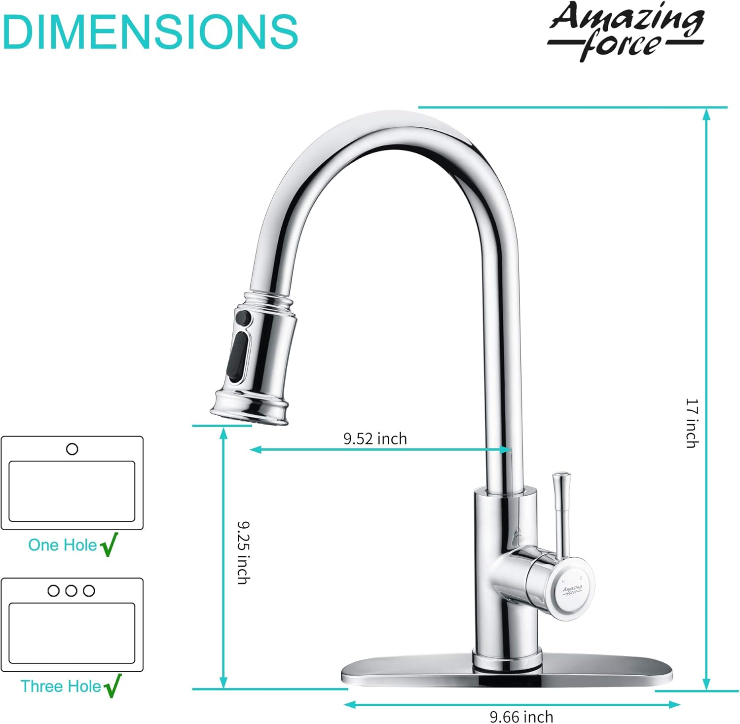 40% оƒƒ Dіѕсоunt AMAZING FORCE Touchless Kitchen Faucet with 3 Modes Pull Down Sprayer, Single Handle Automatic Motion Sensor Kitchen Sink Faucet with Fingerprints Resistant, Chrome 1.8 GPM