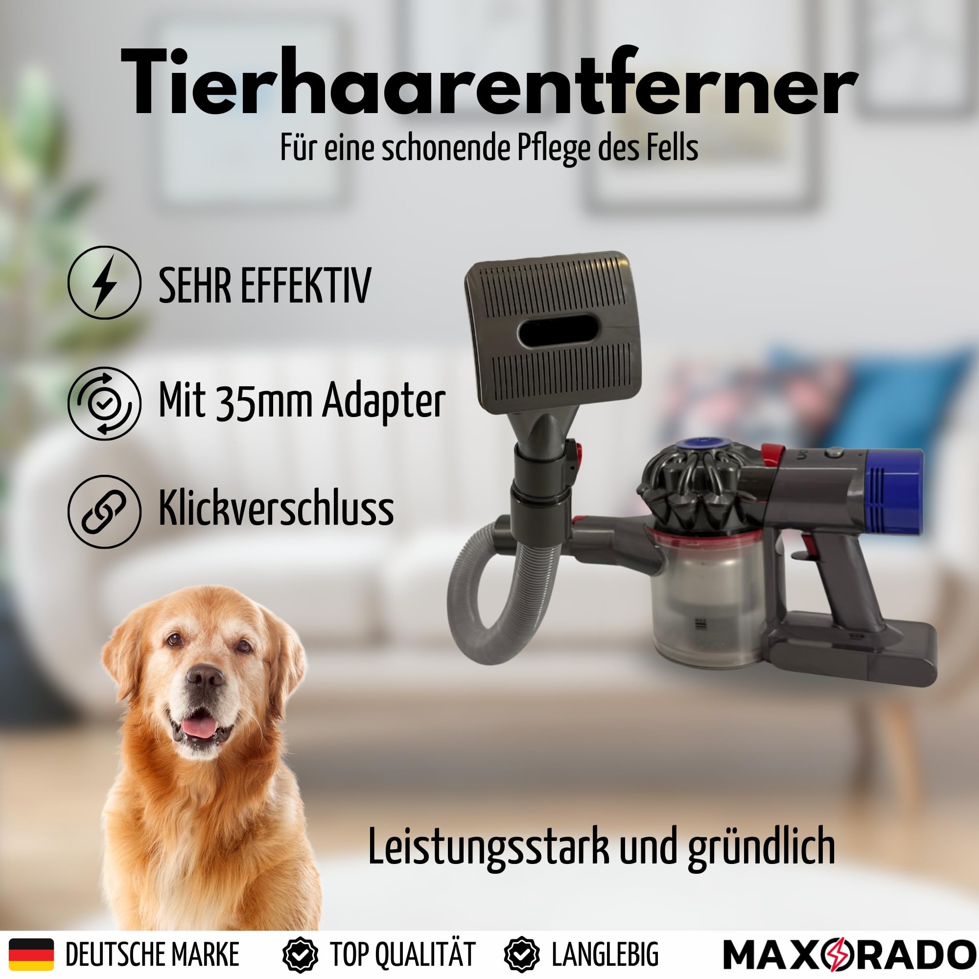Rimozione peli di animali con tubo, accessorio per aspirapolvere Dyson V6 V7 V8 V11 V15 per Bosch per Miele per Siemens ugello aspirapolvere cane gatto cura del pelo