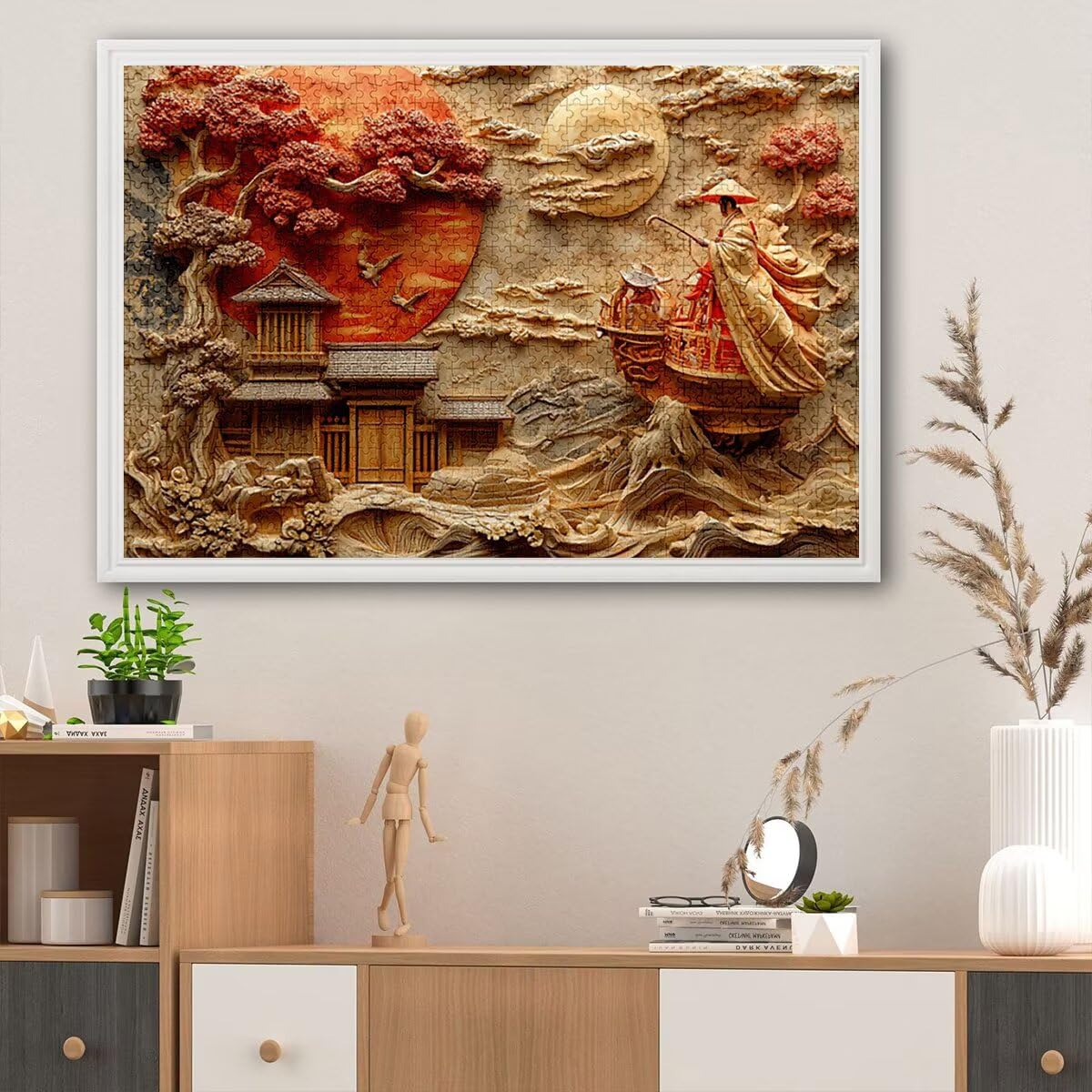 Puzzle 5000 elementów, retro, krajobraz, 5000 elementów, drewniane puzzle dla dorosłych, trudna łamigłówka, gra logiczna dla całej rodziny, drewniane puzzle do dekoracji salonu, prezentów, Z-92