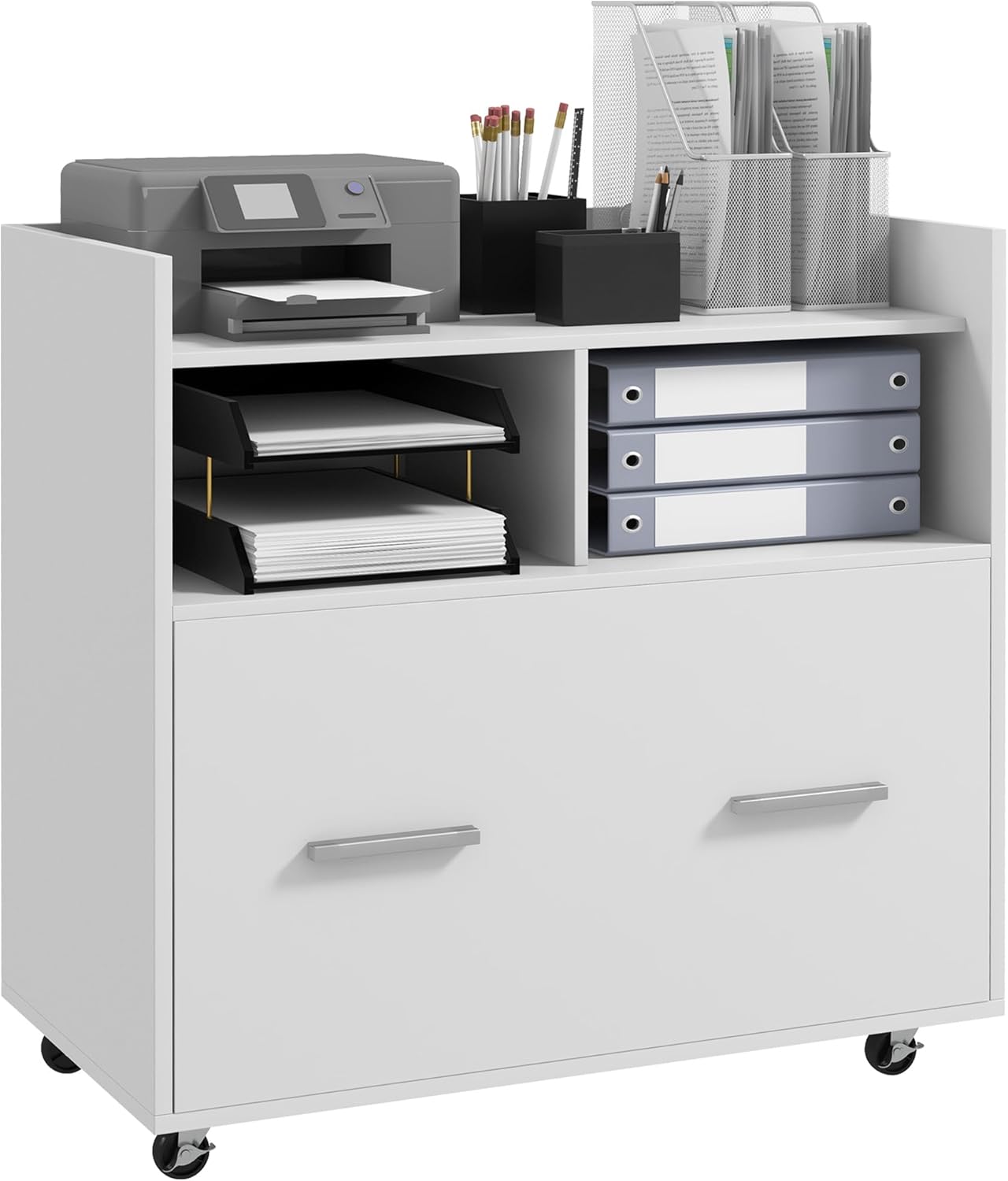Vinsetto File with Wheels, Mobile Filing with Large