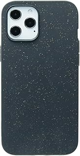 Pela: Phone Case for iPhone 12 Pro Max, 6.7 inch screen - Eco-Friendly - Made from Plants (Classic Black)