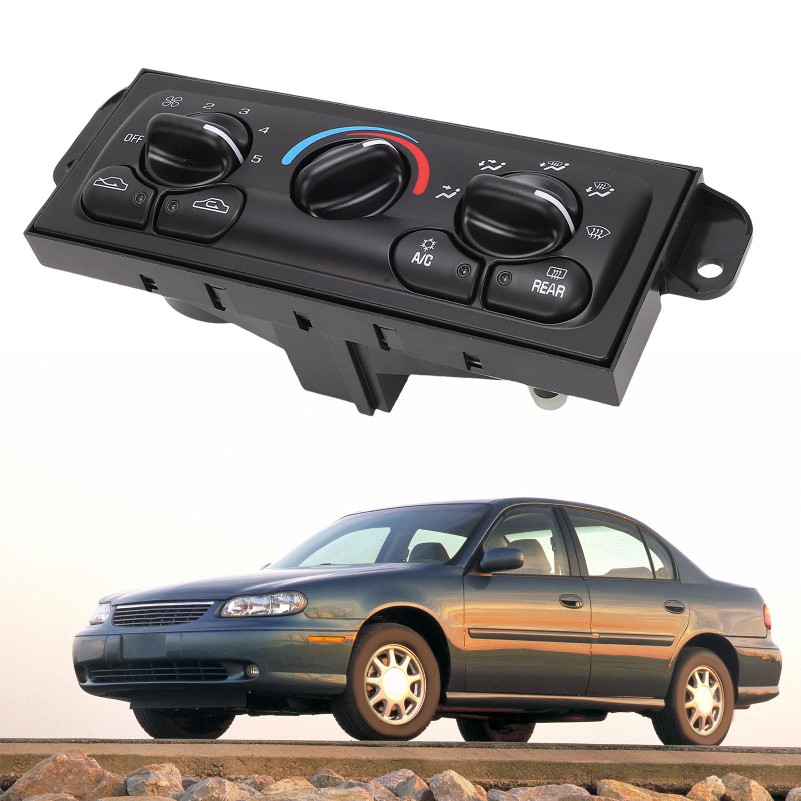 RiToEasysports Módulo de Control de CA ABS HVAC Calentador Panel de Control de Climatización Reemplazo de 12 Pines y 7 Pines para Malibu 1997 a 2005 Achieva 1997 a 1998 Cutlass a 1999