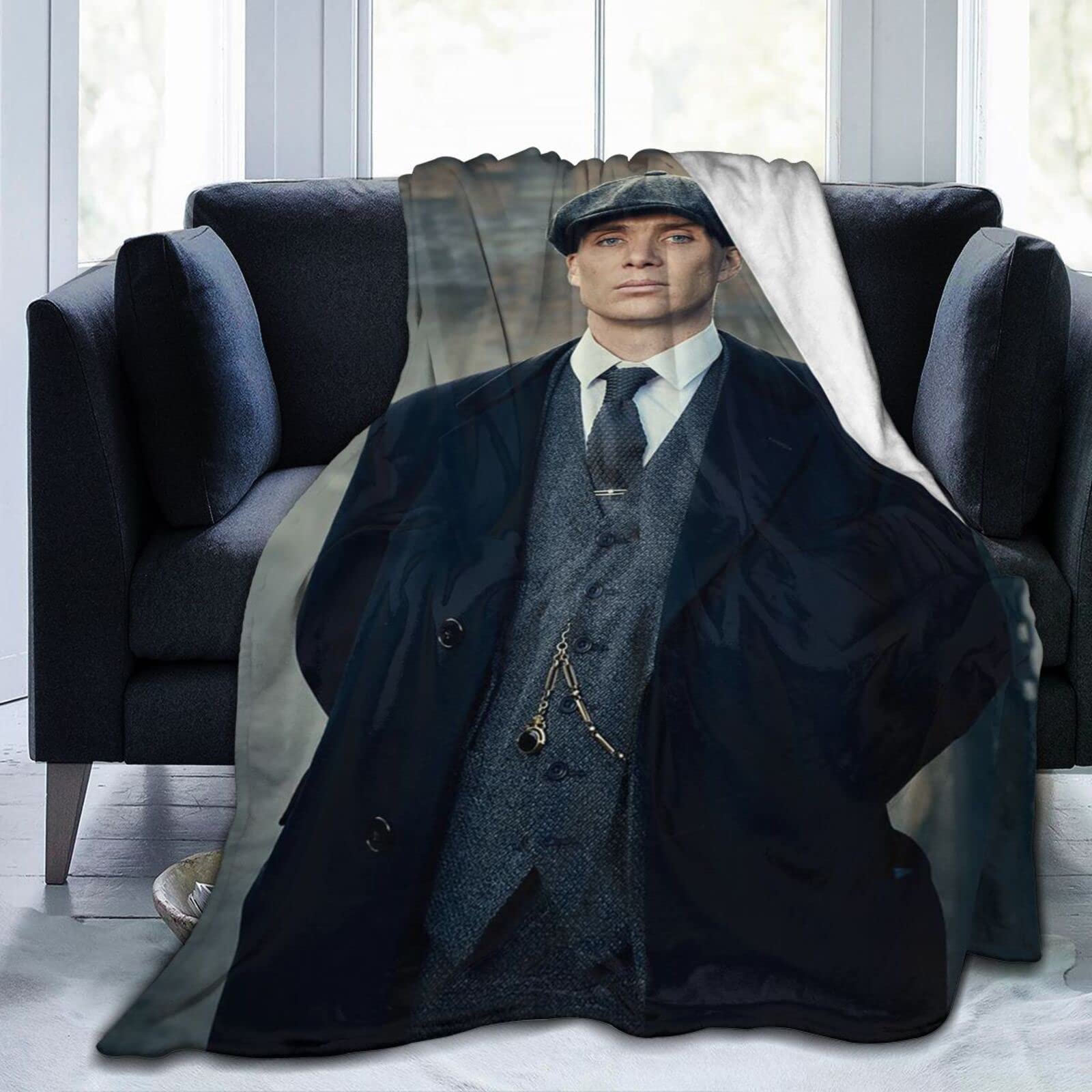 YINGD Soft Throw Blankets,Cillian Murphy Flannel Blanket Single Blanket Ultra Soft Cozy Blanket Washable for Bed Sofa 150x125cm