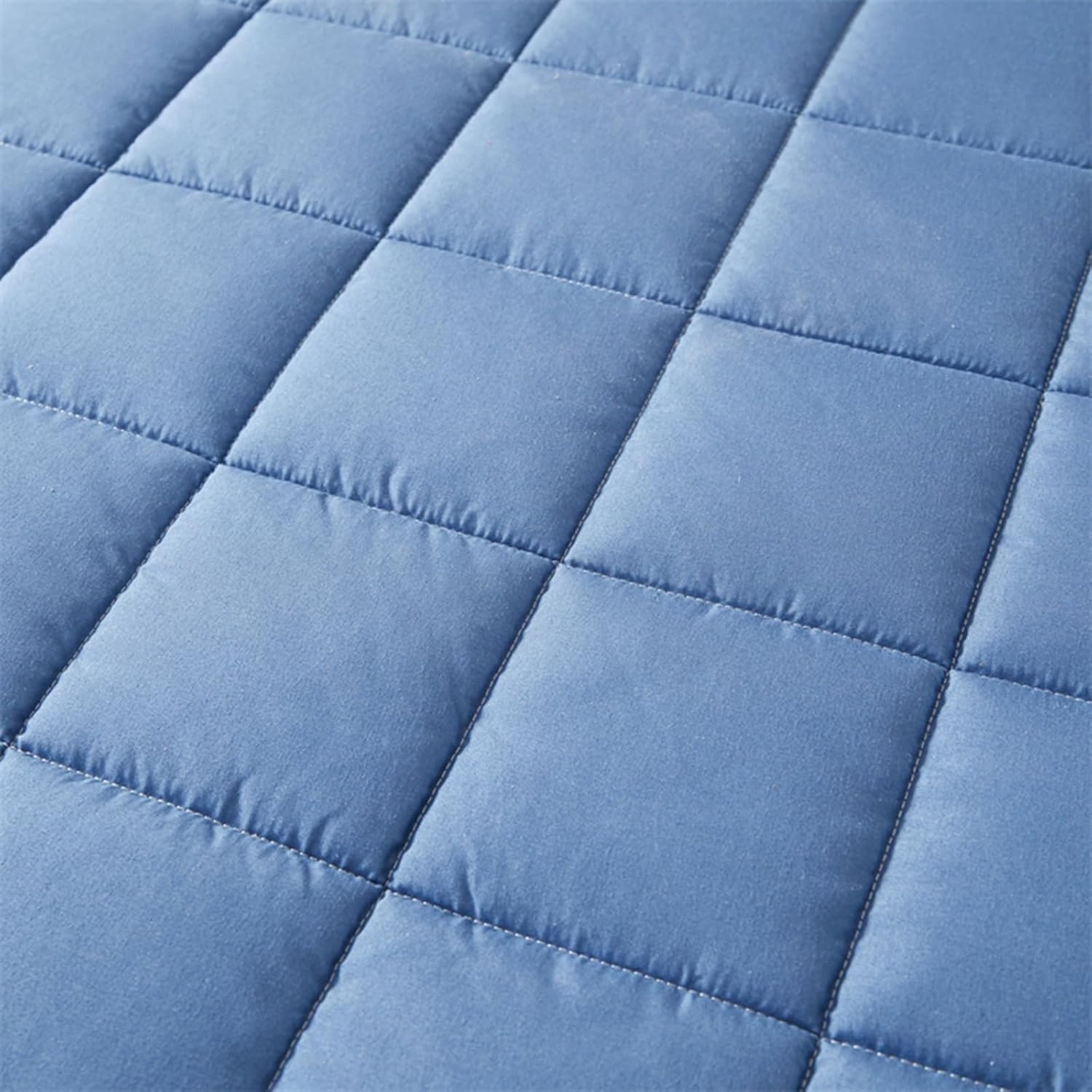 Coprimaterasso Trapuntato - Cerniera Integrale, Fodera Materasso 90x190/120x190/200x140 cm, Imbottito, Protettivo, Adatto a Tutte le Dimensioni + Personalizzabile(Blu navy,140x200x20cm)