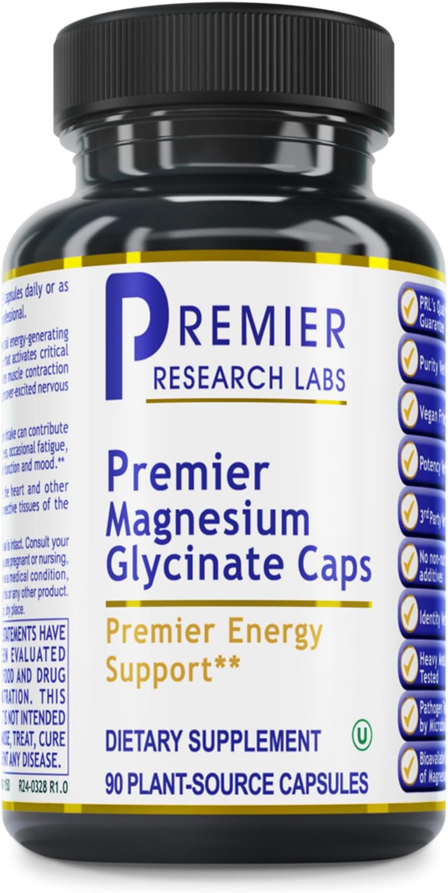 Premier Research Labs Magnesium Glycinate Supplement - Vegan - 90 Capsules