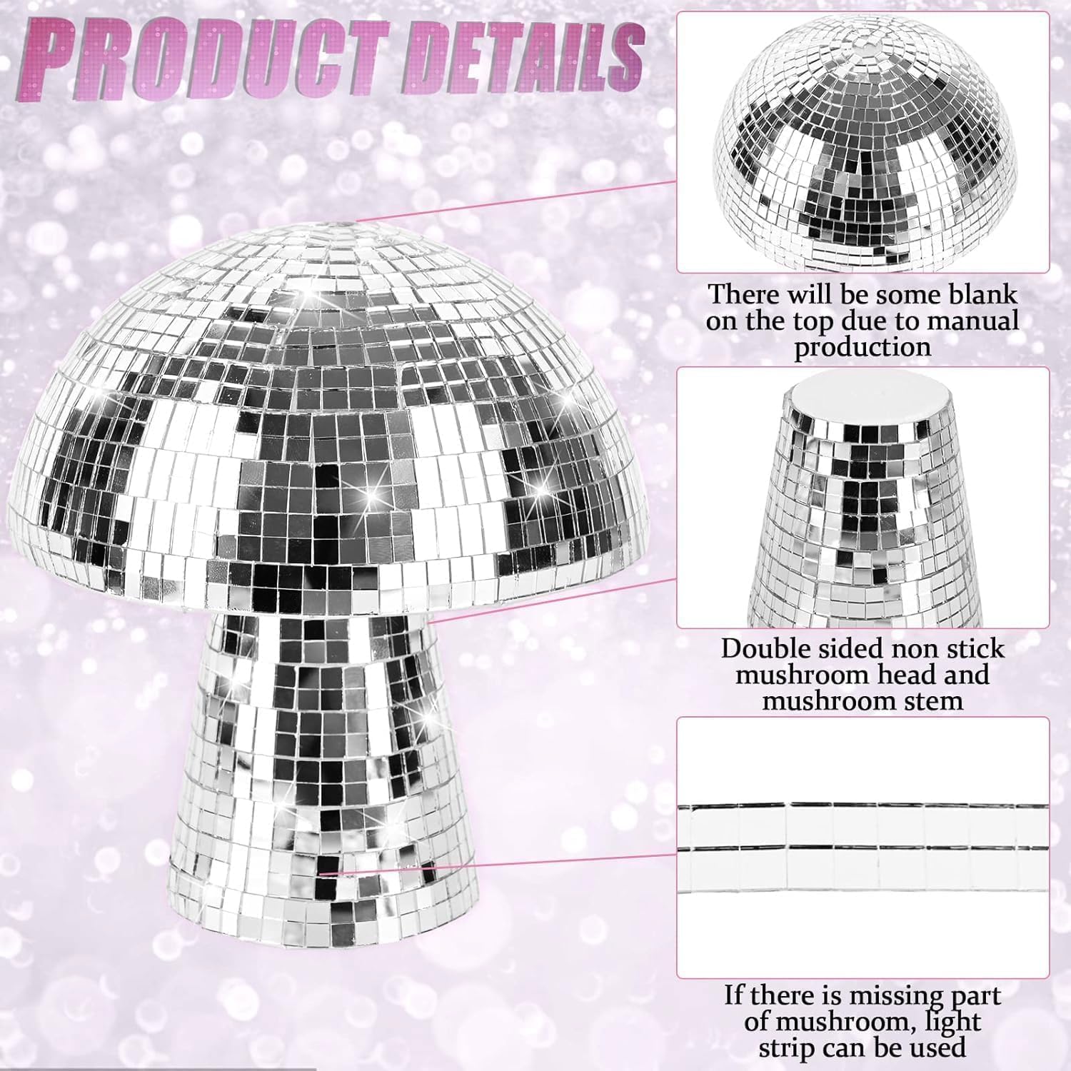 Volumoon Sfere A Specchio Per Discoteca | 11 Pezzi Argento Per Decorazioni - Foto 7