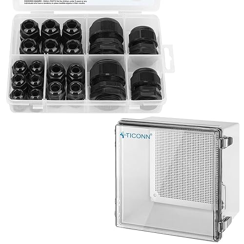 Caja de conexiones eléctrica impermeable IP67+20 PC IP68 Kit de glándula de cable impermeable