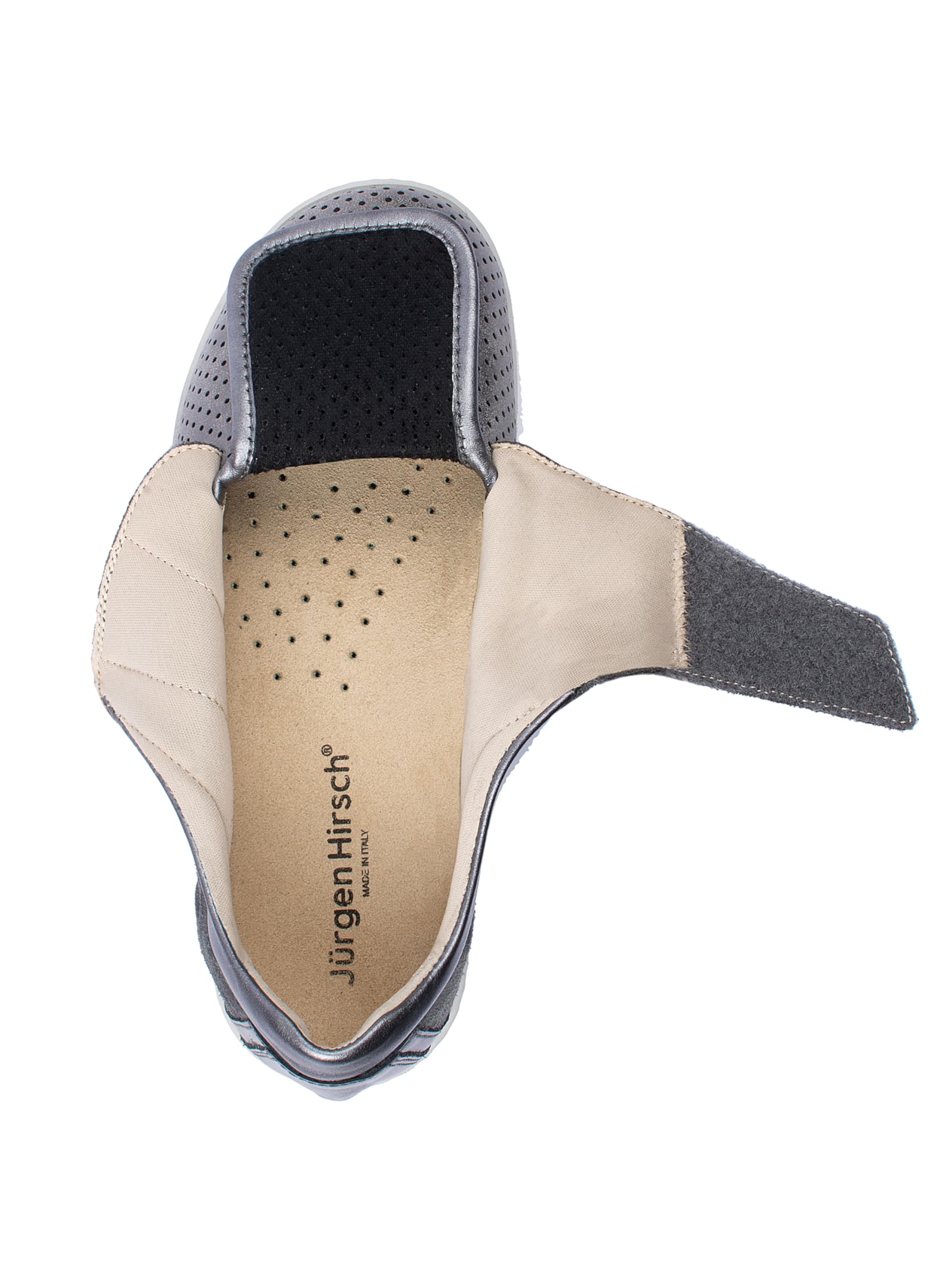 Jürgen Hirsch Zapatillas de piel para mujer Comfort 05, cierre de , plantilla extraíble DryGo