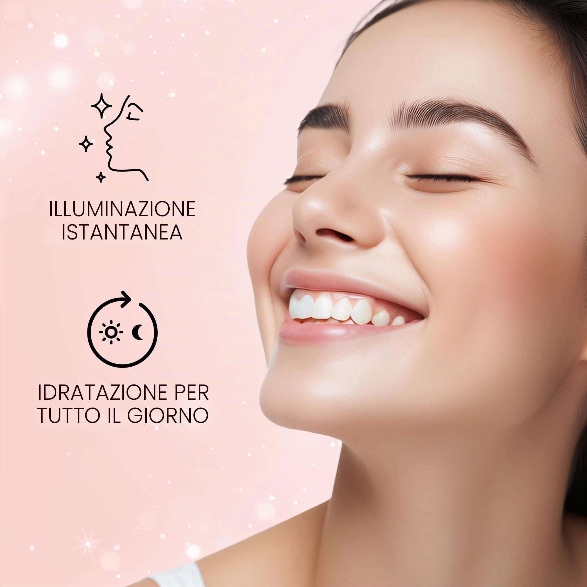 FACES Canada, crema stroboscopica color oro rosa, primer da 30 ml + evidenziatore + crema idratante burro di karitè e acido ialuronico idratazione intensa impeccabile e radiosa pelle rugiadosa base