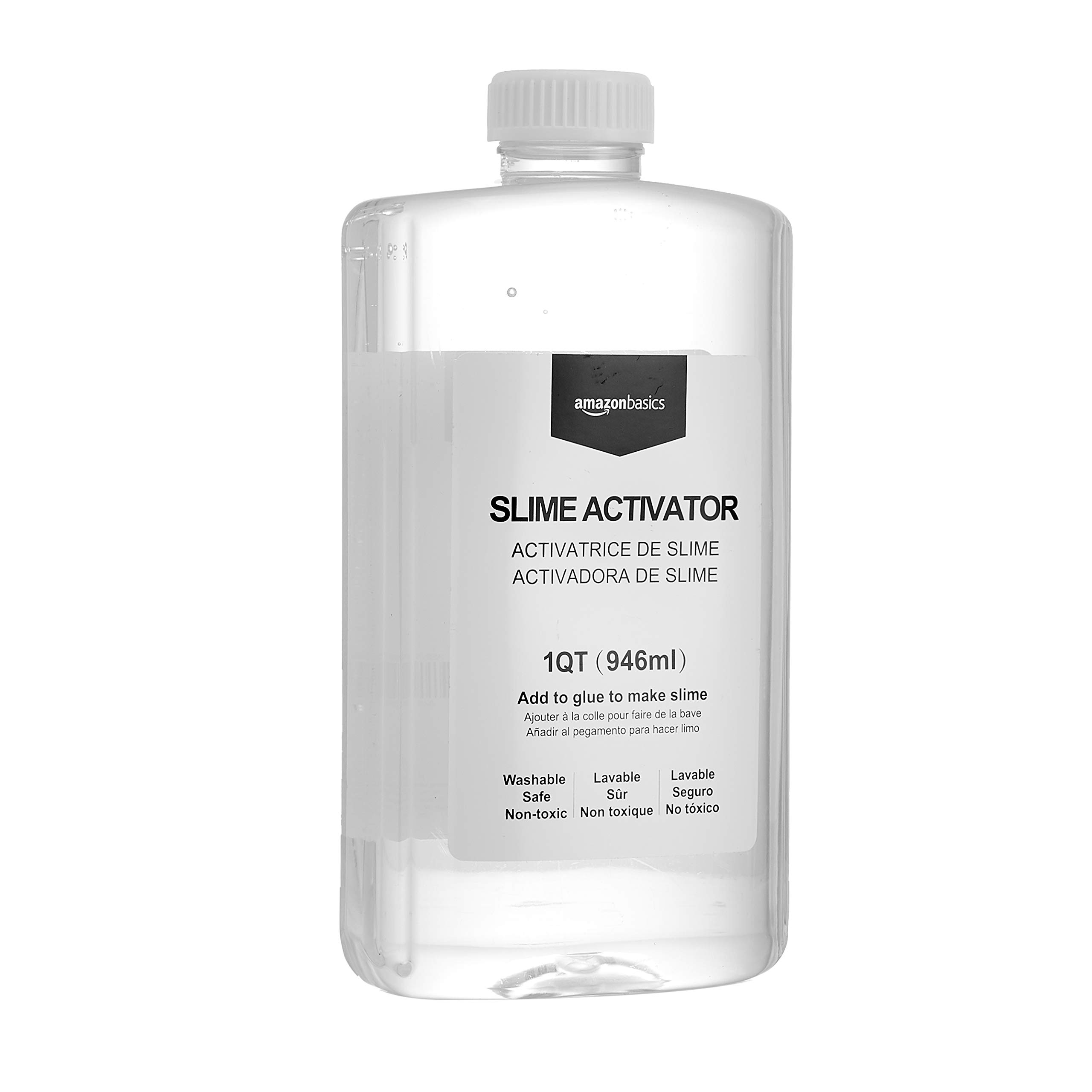 Amazon Basics Slime Activator Solution 1 QT (946ml), Baking Soda, TransparentAmazon Basics Slime Activator Solution 1 QT (…