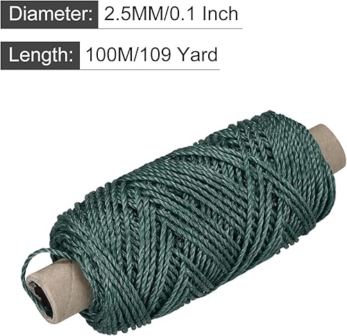 Miniatura 8 de MECCANIXITY Twisted Mason Line - Cuerda de nailon color negro de 0.118 in de diámetro para redes, paisajismo, mejoras para el hogar, proyectos de