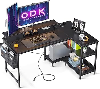 Bureau en L avec ports USB