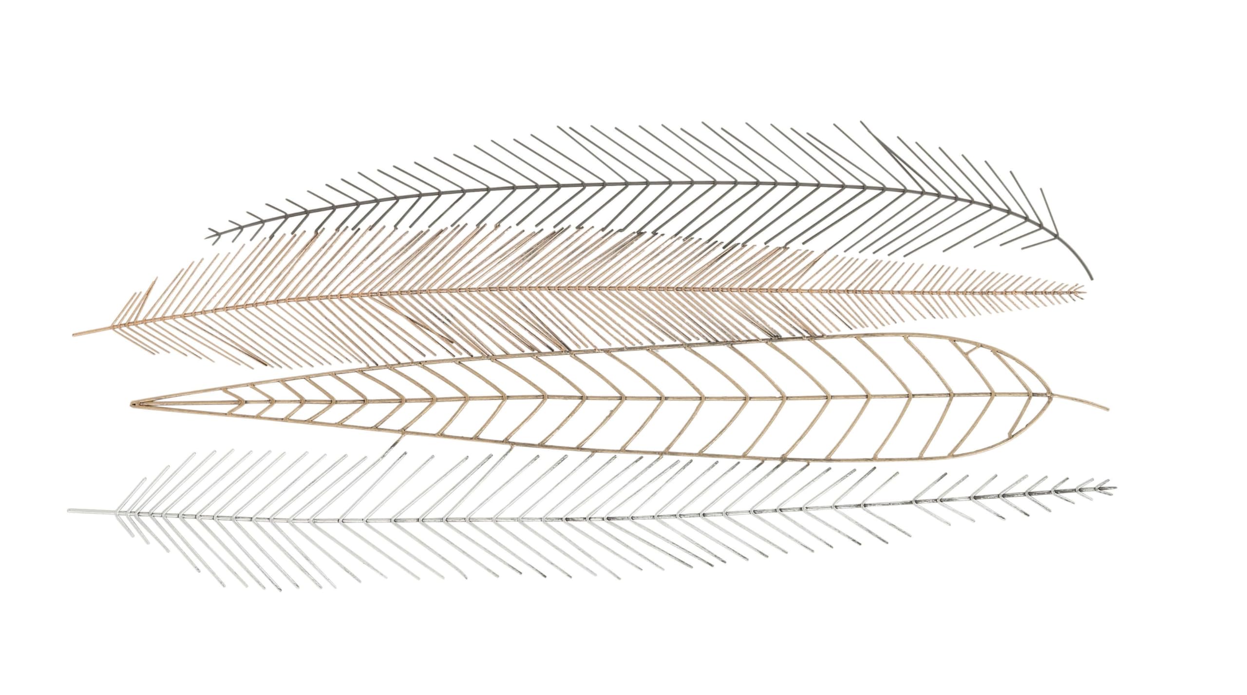 CosmoLiving by Cosmopolitan Metal Bird Home Wall Decor Feather Wall Sculpture, Wall Art 18" x 1" x 42", Multi Colored