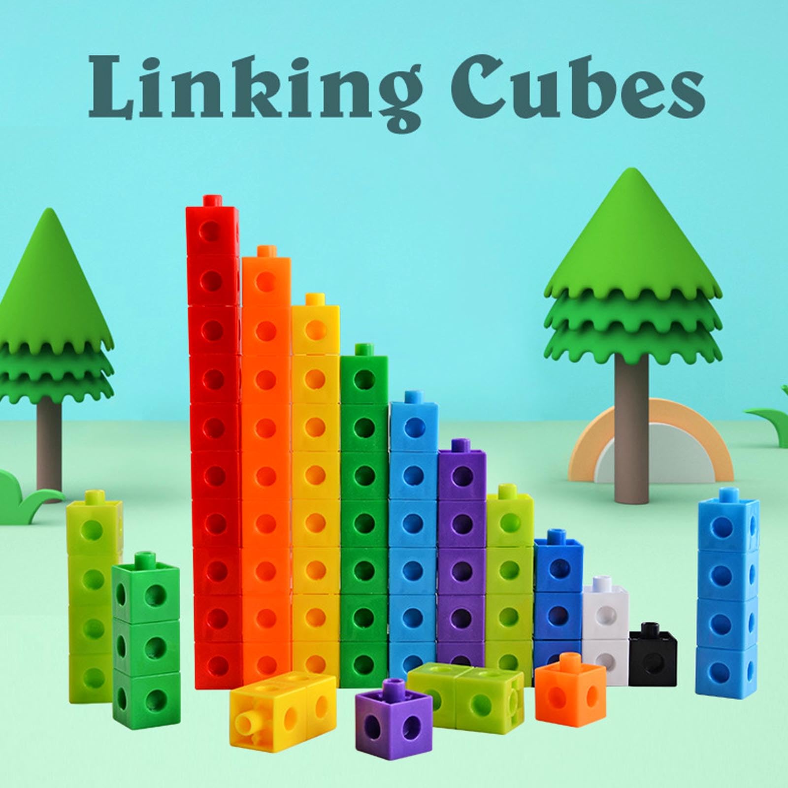 Coogam Cubi Matematici, Manipolativi Blocchi Conteggio Numerici con Attività Scatto Collegamento Cubo Matematica Giocattolo da Costruzione Regalo per l'apprendimento della Scuola Materna Prescolare