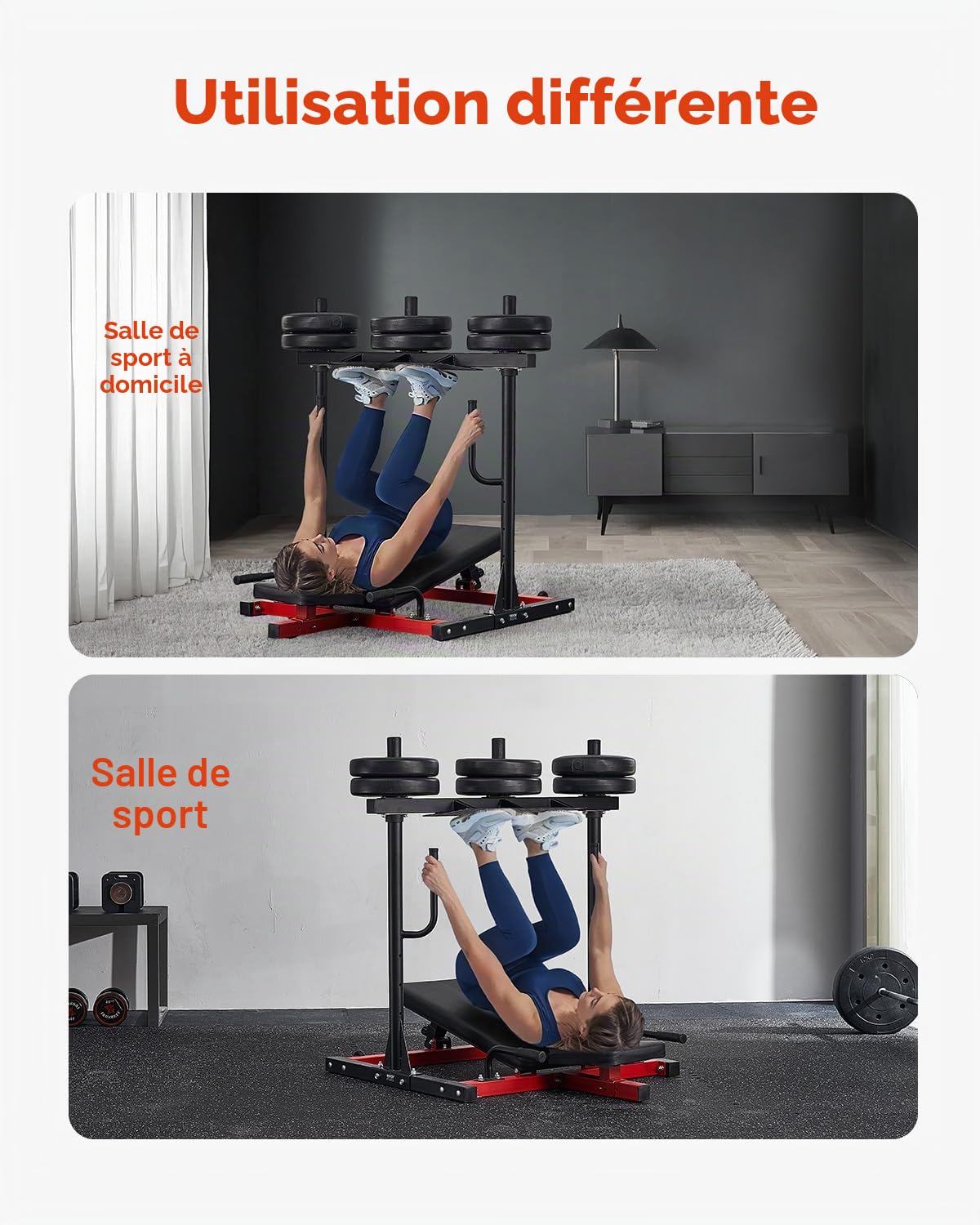 VEVOR Presse à Cuisse Verticale, Appareil Musculation Jambes et Cuisses en Acier au Carbone, Capacité de 249,5 kg, Équipement pour Bas du Corps Quadriceps, Ischio-jambiers, Fessiers et Mollets, Gym