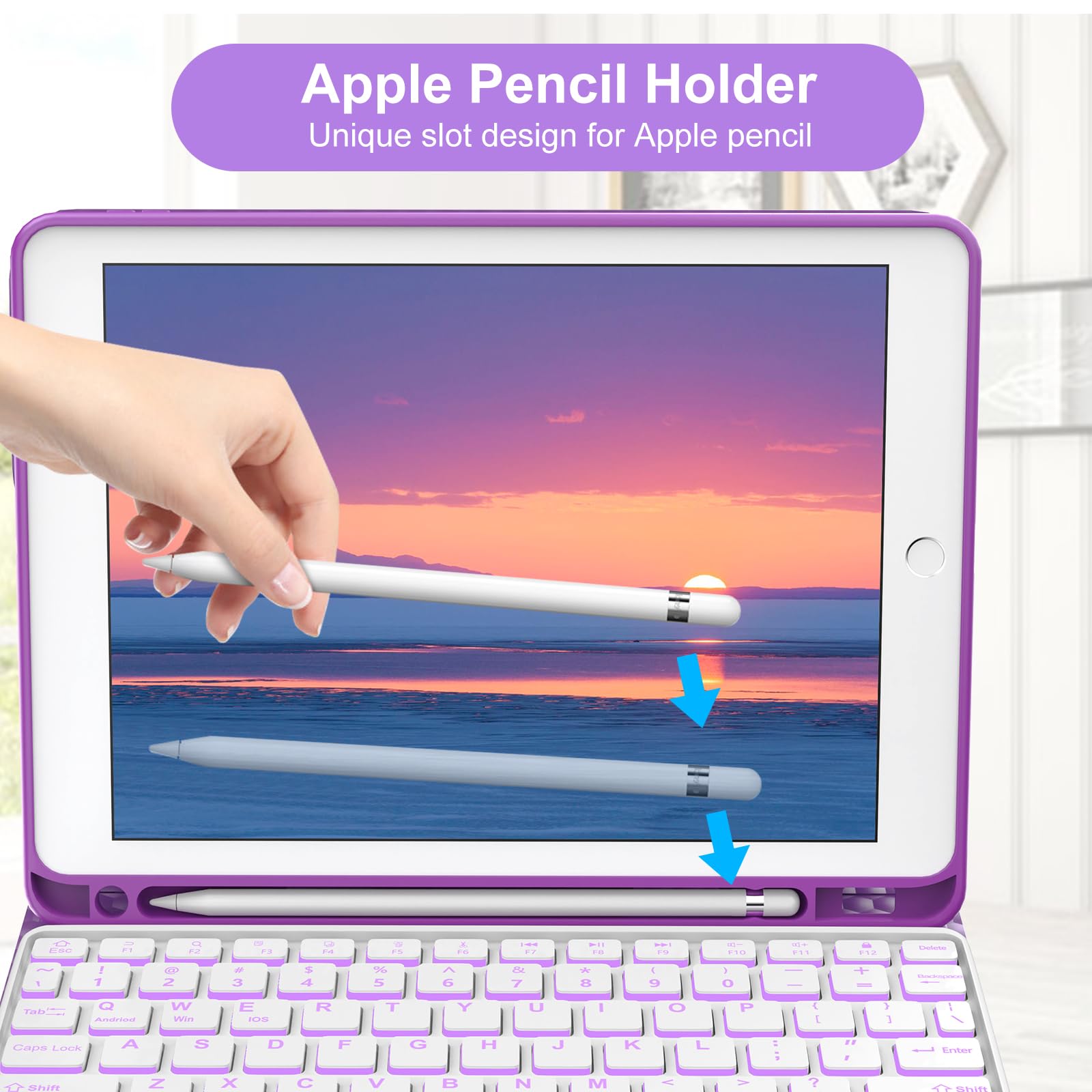 COTECi IPad Keyboard Case For 10.2 Inch IPad 9th / 8th / 7th Gen(2021/2020/ 2019) Bluetooth Magnetic Detachable Keyboard With Soft Case With Trackpad - View #8