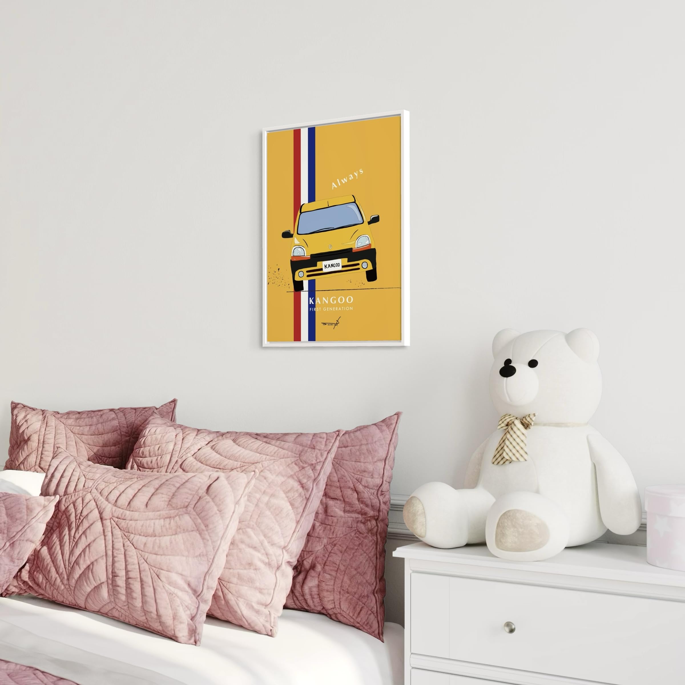 Amazon.co.jp: ルノー カングー ポスター A2額入り ポップアート