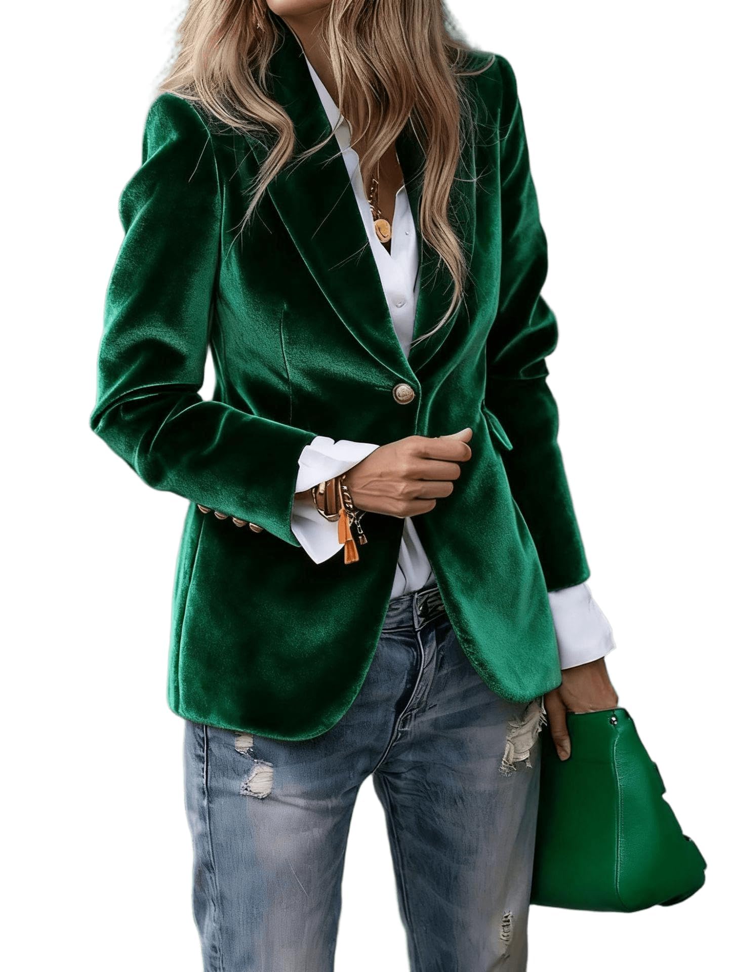 Velvet Blazer Women Vintage Velvet Blazer Suit Jackets Business Casual Button Up Fall Winter Outerwear Work Office Coats