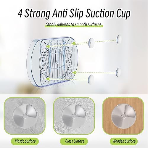 Miniatura 6 de Lazy Susan para refrigerador, organizador rectangular de 16.7 pulgadas, organizador giratorio Lazy Susan para refrigerador, organización de cocina y