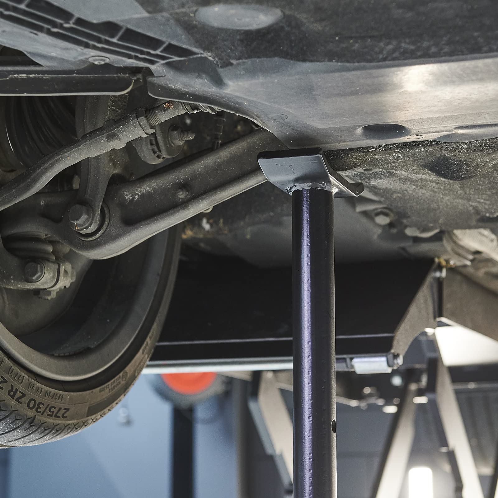 Datona Hoher Unterstellbock 2 Tonnen 1 Stück für Auto Hebebühne und Scherenhebebühne höhenverstellbar 120 bis 190 cm mit Sicherungsstift Dreibein und 16 kg Gewicht