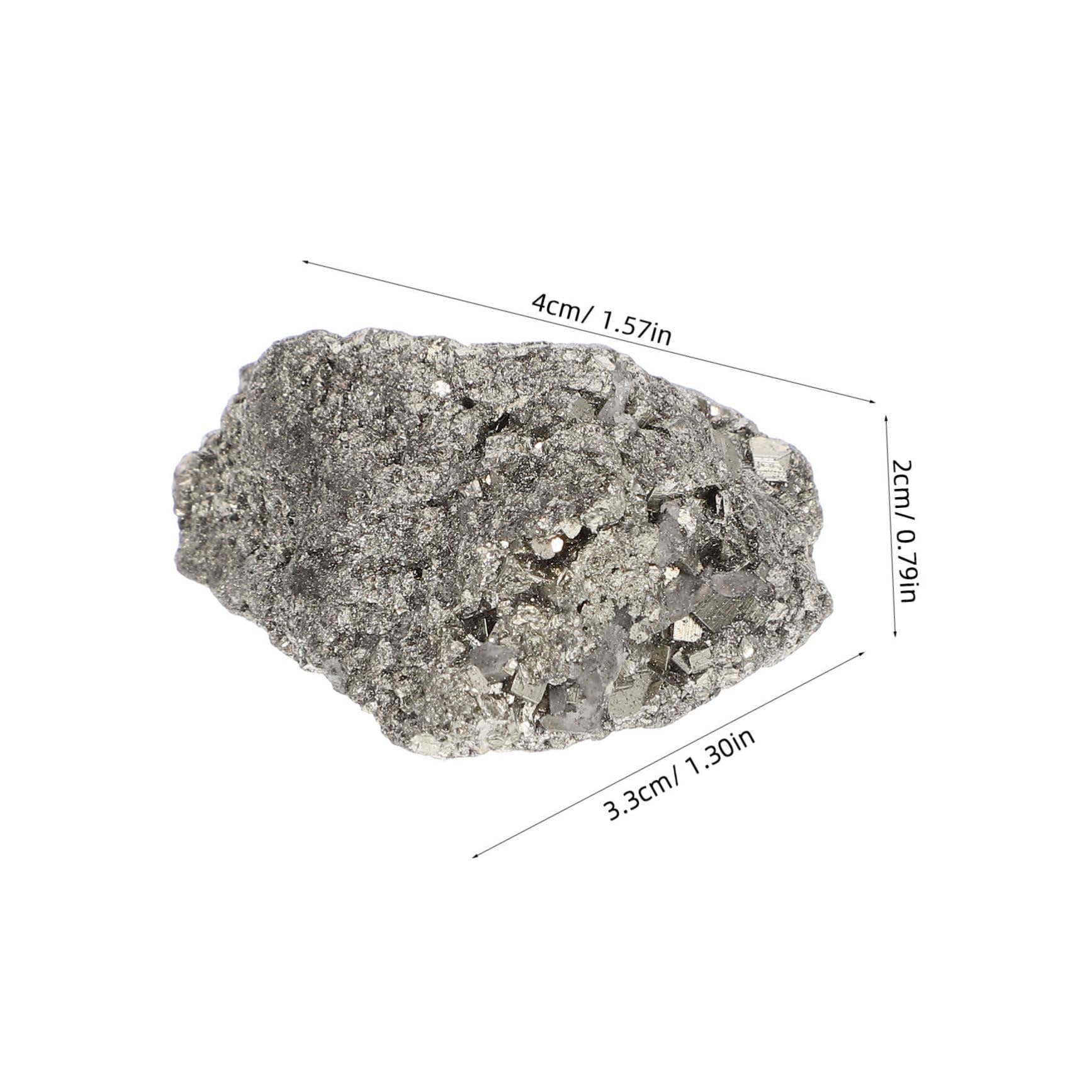 PRETYZOOM Meteorite Stone Sample Chalcopyrite Specimen for Student Teaching Decorative Ornament