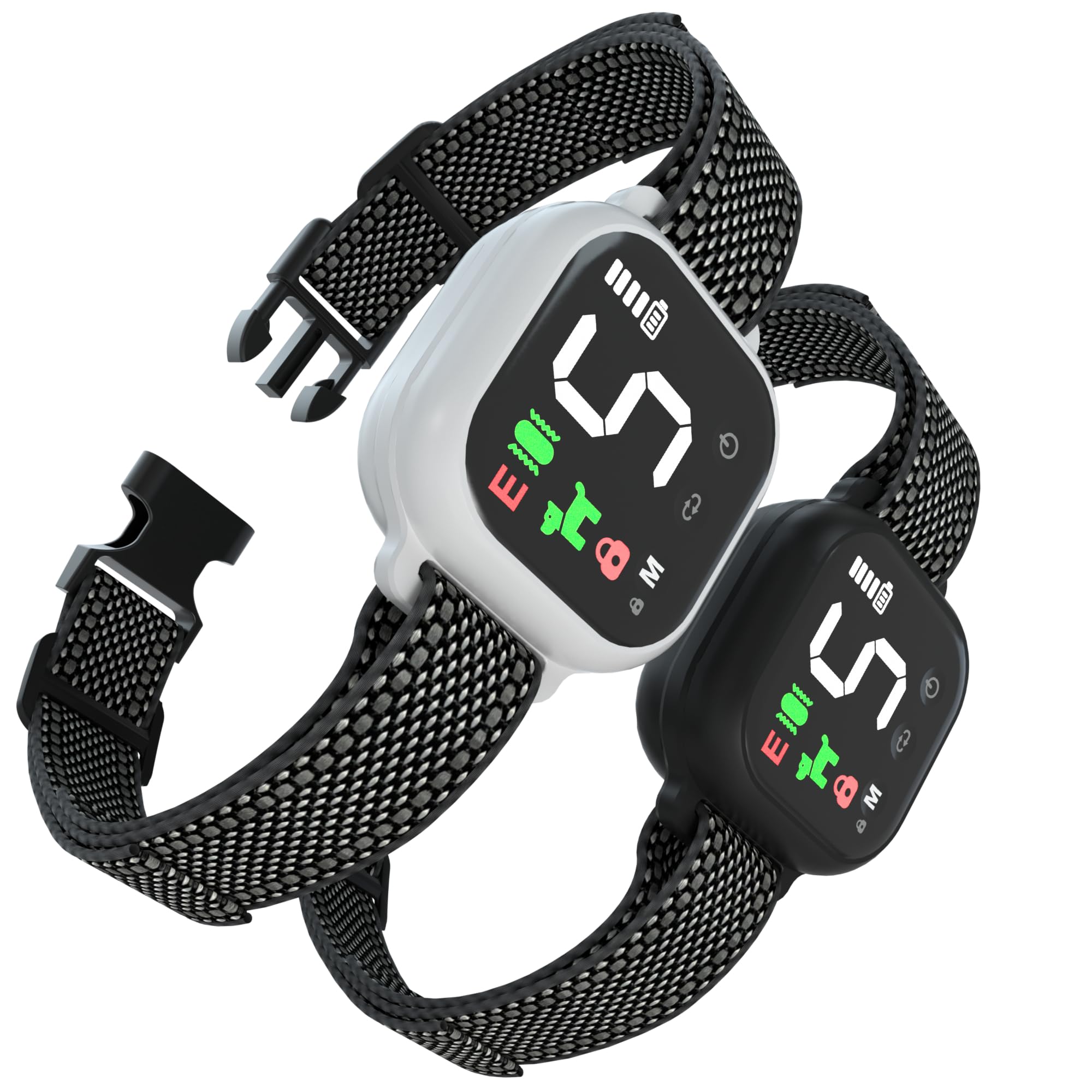 Meloive Collar Antiladridos Automático para Perros,Detección Inteligente de Ladridos,Sensibilidad Ajustables,Resistente al Agua y Recargable,2 Unidades