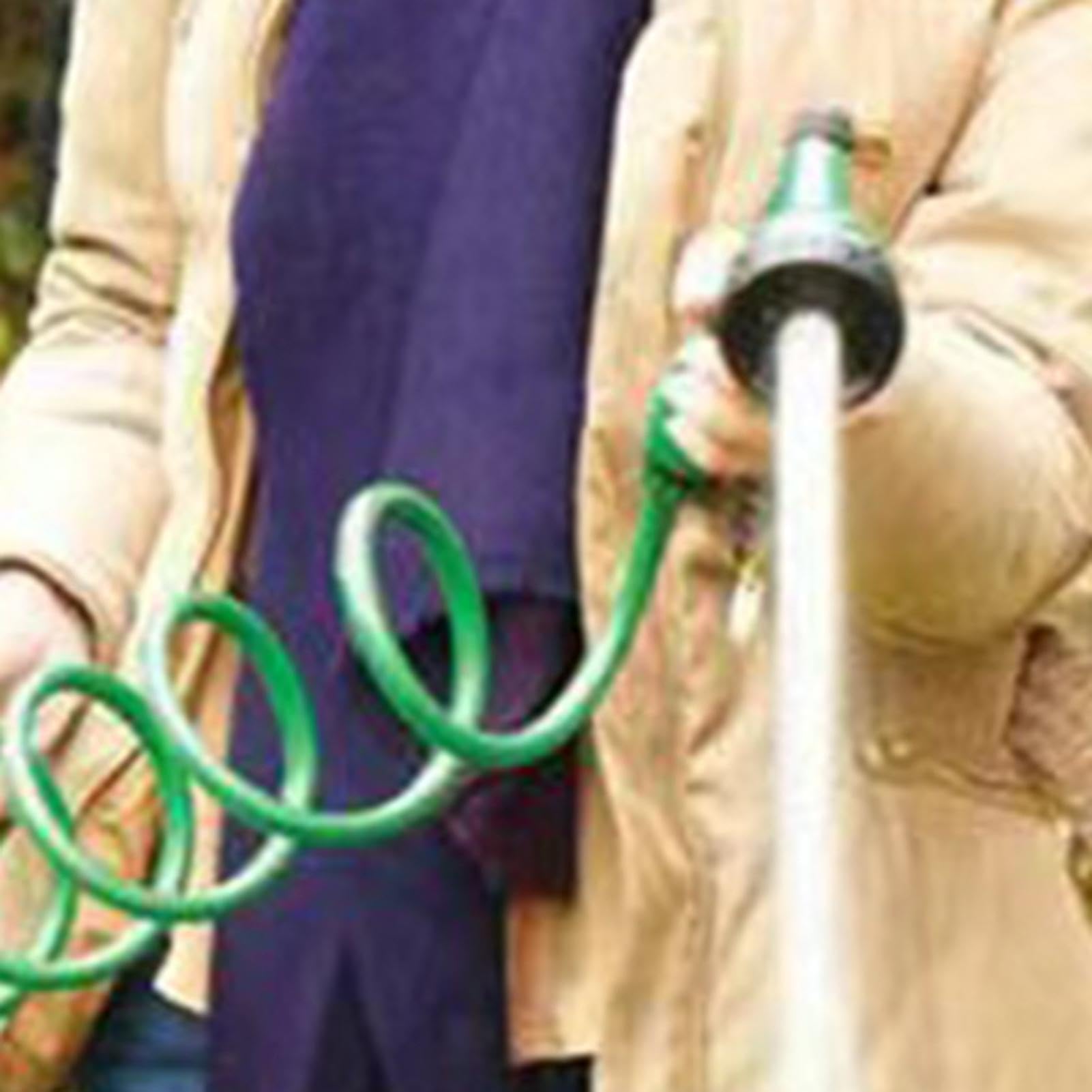 Tubo da giardino lungo con ugello spray a 7 modalità, flessibile, a prova di perdite