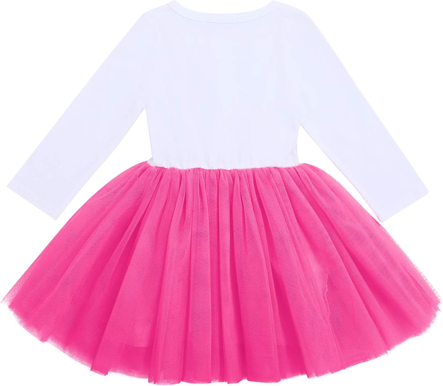 ODASDO Baby Girls Toddler Kids 1st / 2nd / 3rd Birthday Party Long Sleeve Tutu Tulle Bowknot Princess Dresses