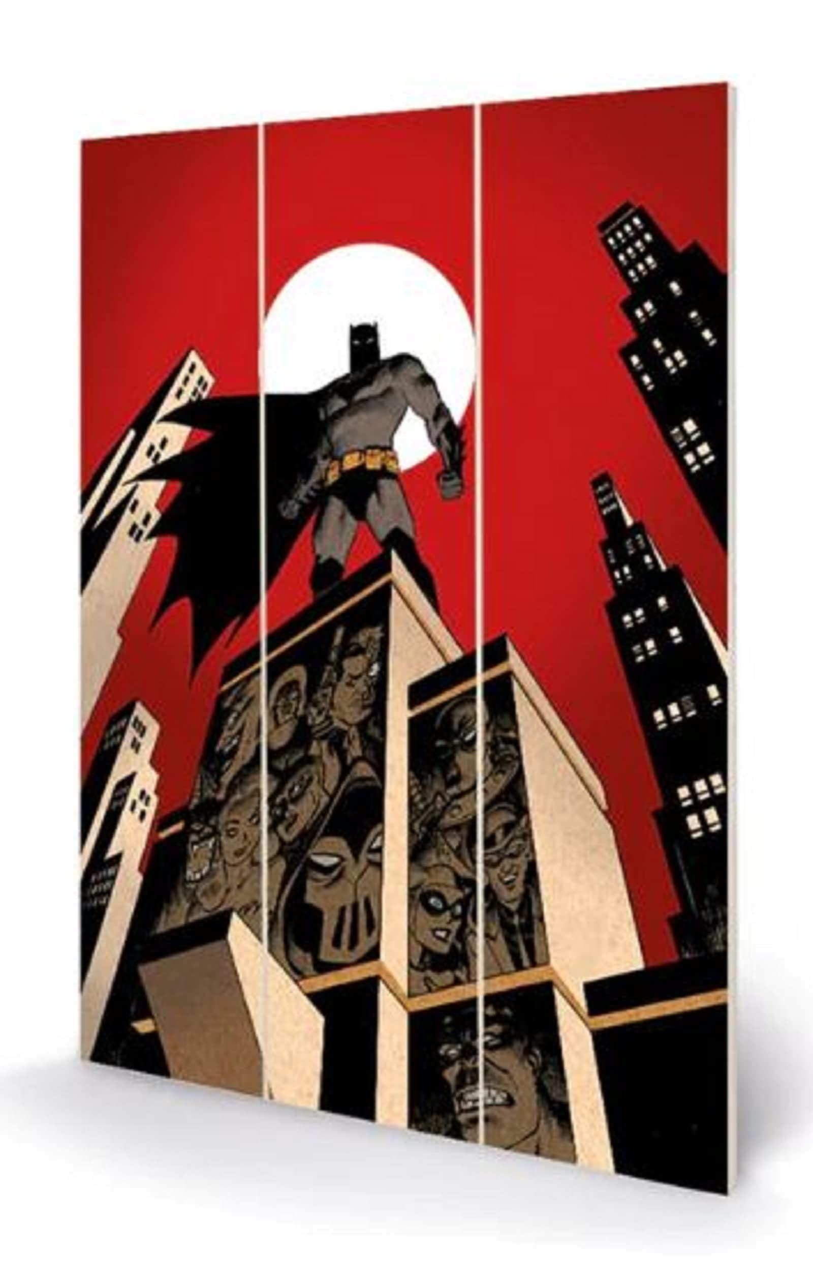 Pyramid International Batman Villain Skyline Micro Wood Wall Art