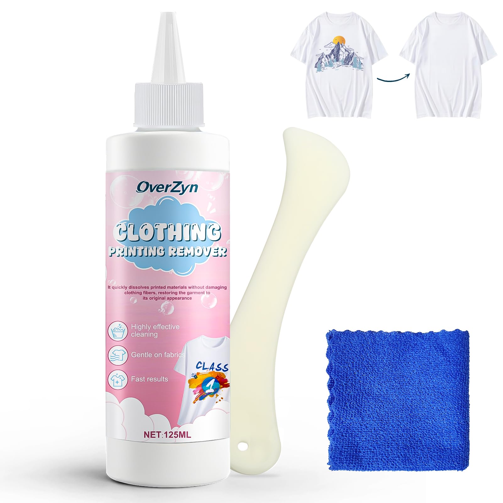 Vinyl Remover, Quick and Efficient Removal, Protection Fabric Fibers, 4.2Oz