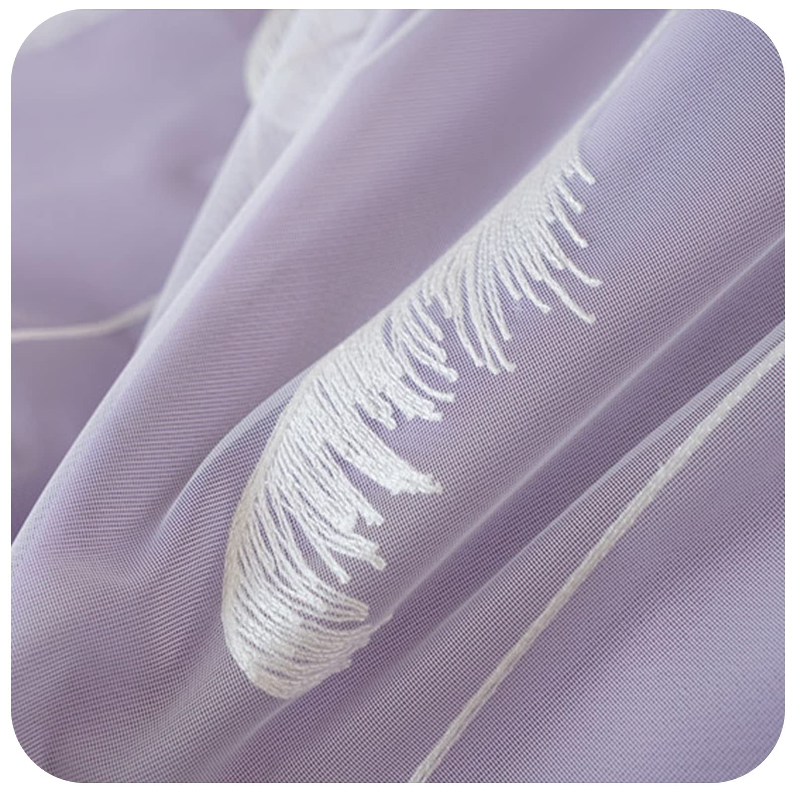 Tenda oscurante a due piani per Ragazze Camera da Letto Salotto,Bianche Doppio Velo ricamo in pizzo Sheer Oscuranti Tenda Della Drappo,con Occhielli,Tenda Termiche Isolante Doppio Strato,1 pcs