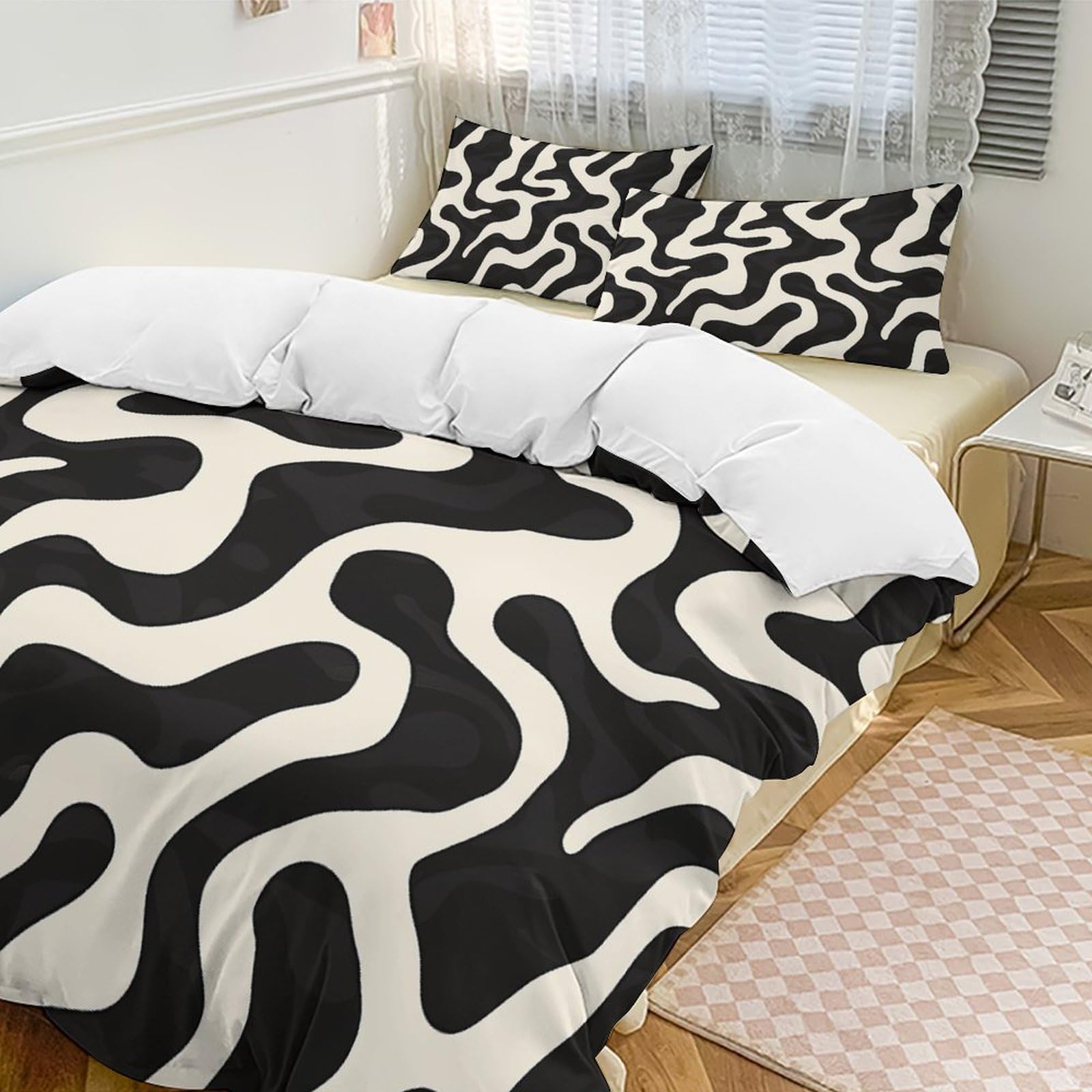 Parure de lit imprimé animal abstrait pour une chambre moderne et cocooning en toutes saisons