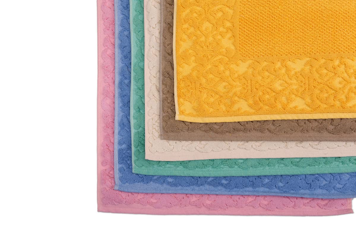 Tappeto Bagno In Cotone 60x90 Cm - Super Assorbente E Lavabile - Made In Italy - Fantasia Tortora - Foto 3