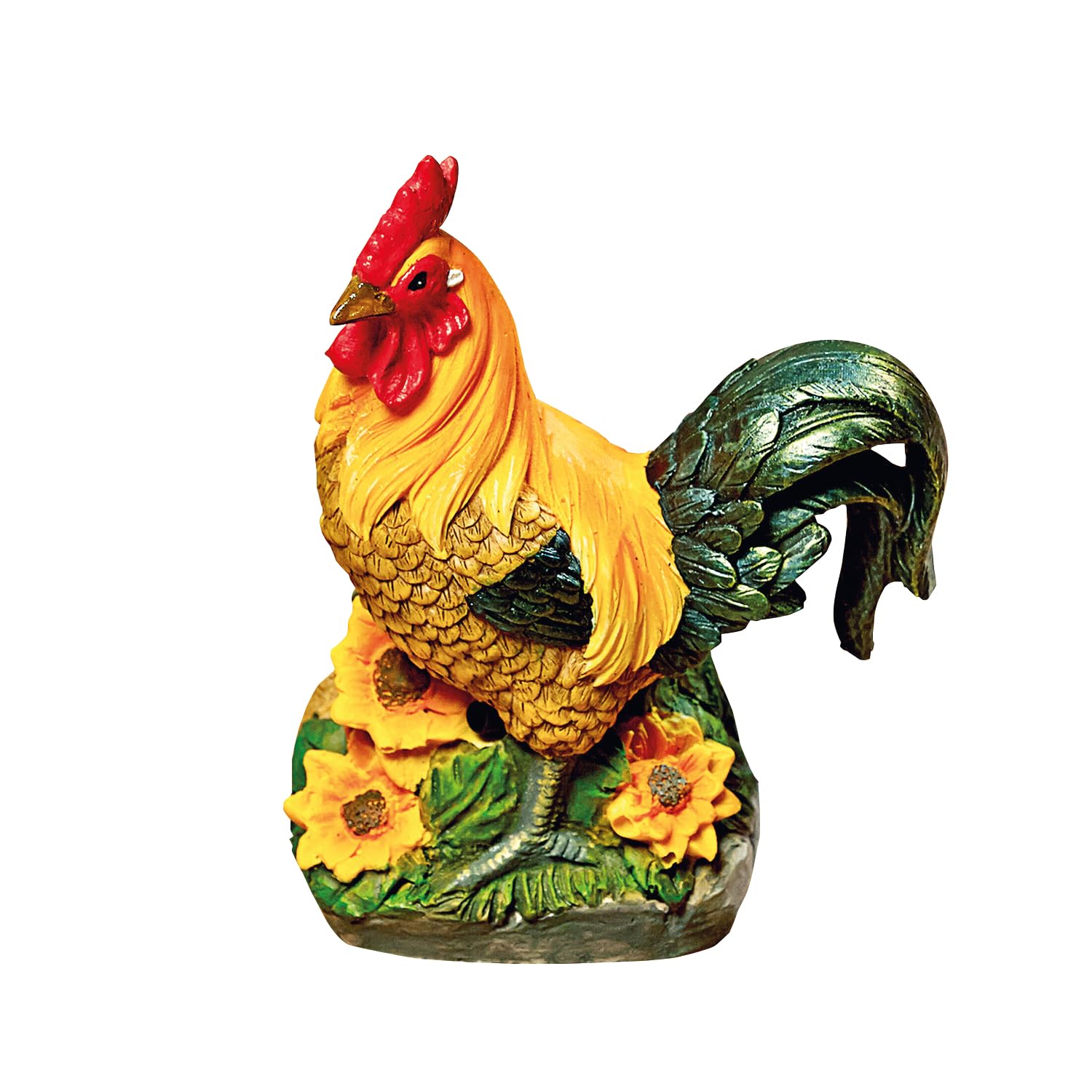 Coopers Of Stortford Multicolor Crowing Rooster Polyresin | Garden Porch Decor Ornament