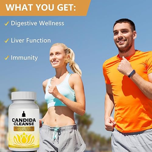 Miniatura 6 de Candida Cleanse - Apoyo intestinal y colon, fórmula avanzada de probióticos y hierbas, fórmula herbaria natural, hoja de orégano, ajenjo, nogal