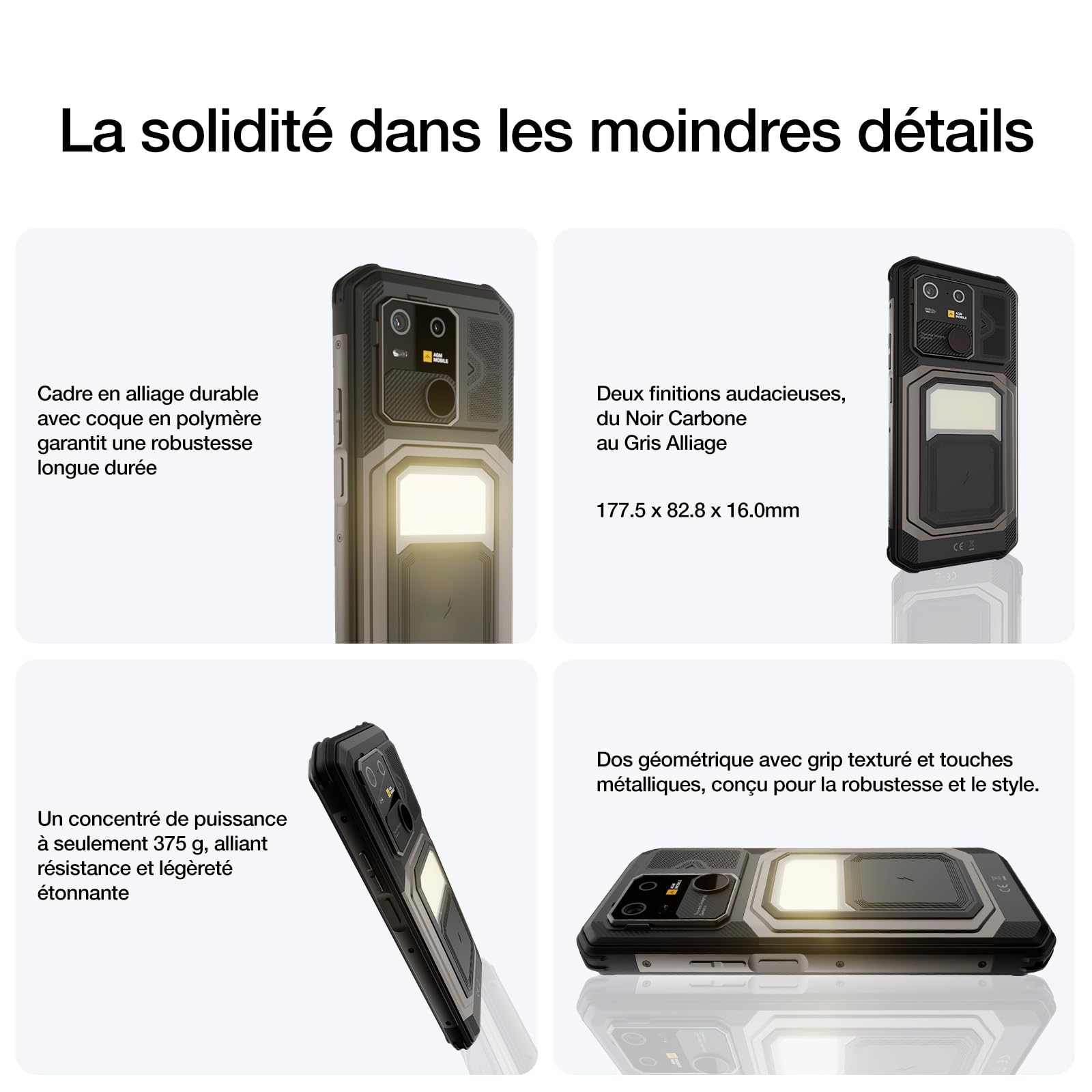 AGM G3 Pro Smartphone Robuste 5G Caméra Thermique,Android 15