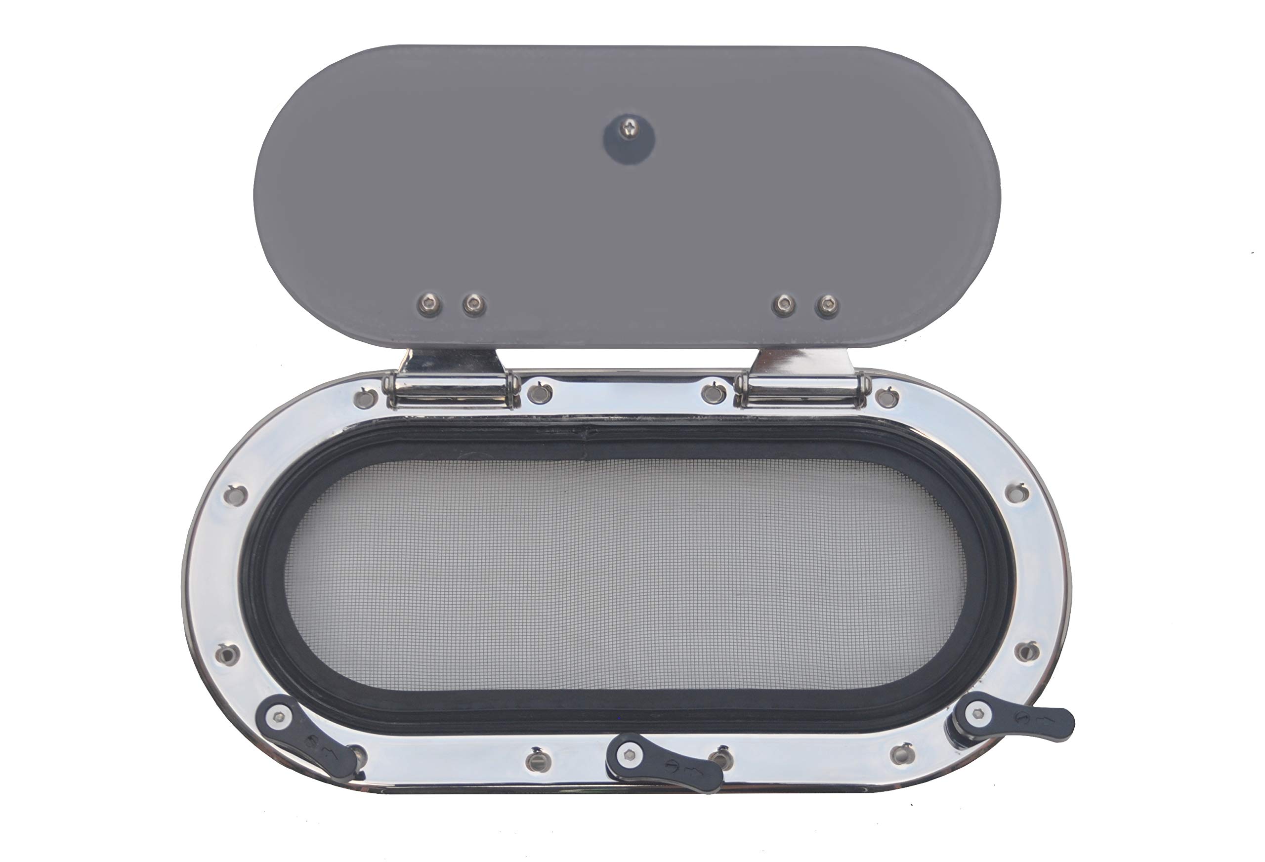 Galamarine Boat Porthole/Portlight Hatch/Window- Stainless Steel Oval Opening for Boat/Yacht/RV (7.9