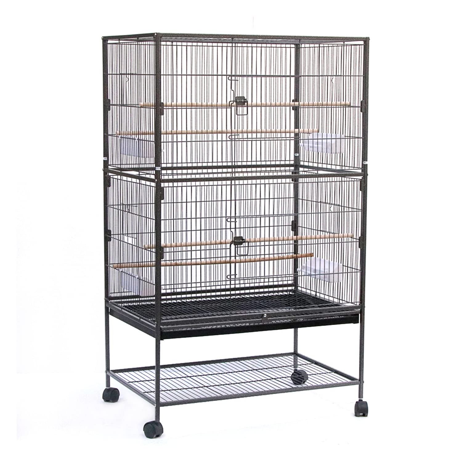 Gabbia Per Uccelli SHISHI 75.5x45x45cm - Voliera Da Esterno Per Pappagalli, Canarini, Con Posatoi - Foto 4