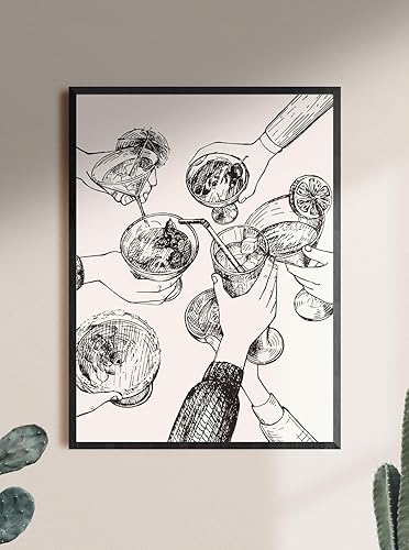 Miniatura 7 de Decoración artística de pared de cocina, 12 x 16 pulgadas, lienzo moderno de gran chef era lindo, con texto en inglés "Would Eat Here Again",