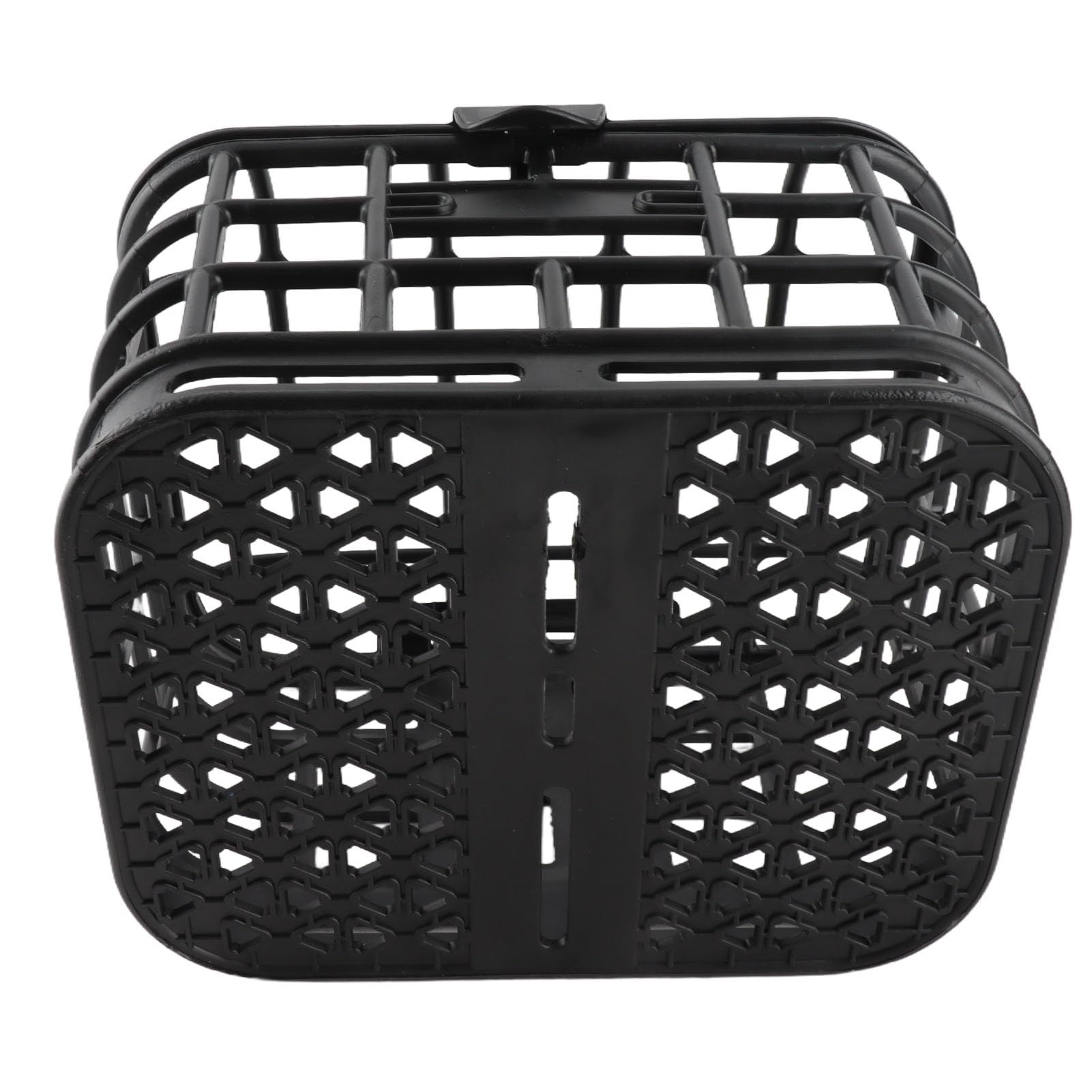 Keenso Cestino Anteriore per Bici, Cestino in Plastica Rimovibile per PC con Coperchio, Grande Capacità 28 X 22 X 23 Cm, Portaoggetti Frontale di Facile Installazione per Pendolari di Bici