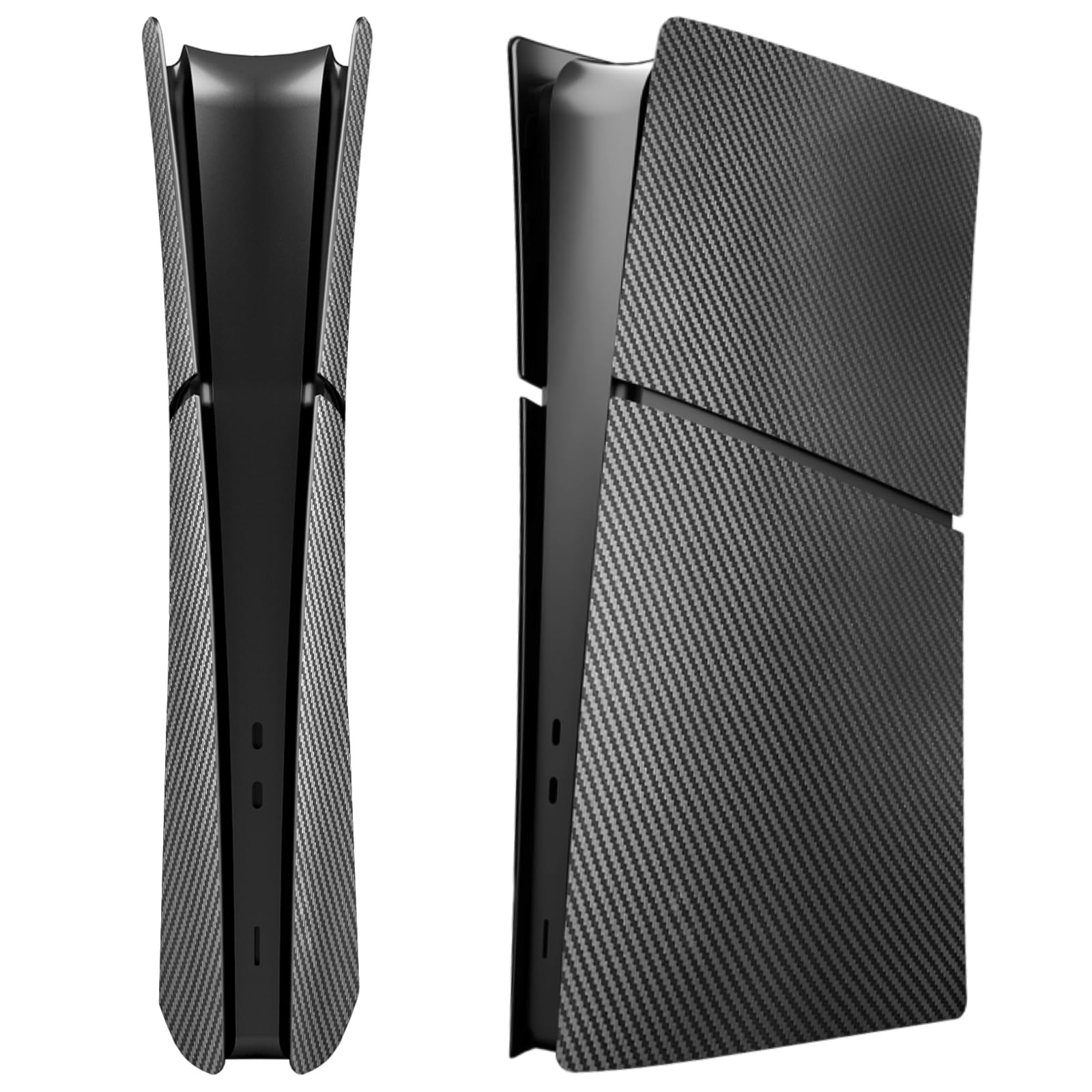 Slim Digital Edition Cover Plates for New PS5 Slim Console, Shell Panels Compatible with New PlayStation 5 Slim Accessories Protective Replacement Faceplate (Carbon Fiber)