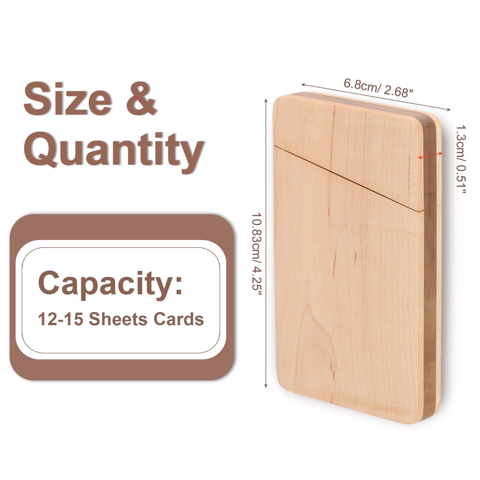 PATIKIL Wooden Business Card Holder - Image 2