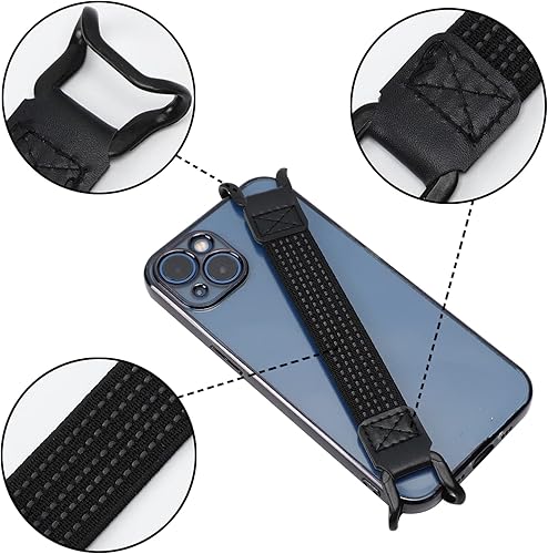 Miniatura 3 de Paquete de 3 correas de mano de seguridad para teléfonos móviles para teléfonos inteligentes de 5.2 a 7.5 pulgadas, cinturón de agarre elástico