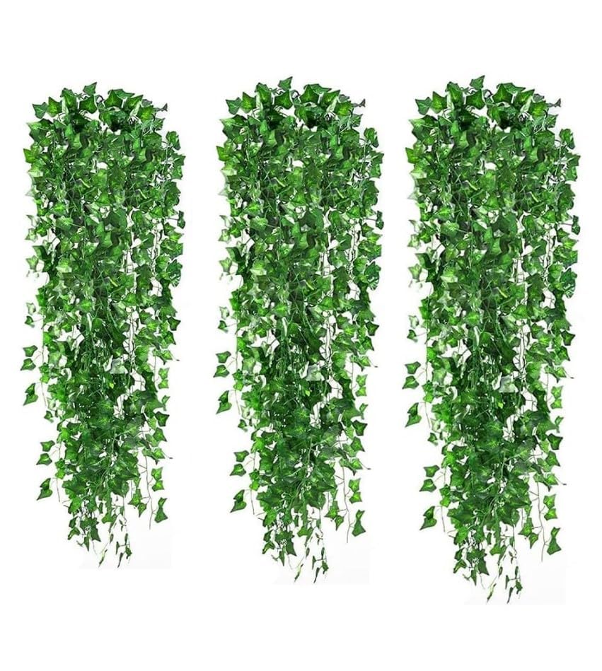 duoyif Ghirlanda artificiale di edera, 2,1 m, 12 pezzi di piante artificiali da appendere, anca di edera, per cucina, giardino, terrazza, balcone, ufficio, matrimonio, festa, verde (b1