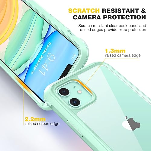 Miniatura 975 de Diaclara - Funda diseñada para iPhone 14 Pro Max, resistente, de cuerpo completo, con protector de pantalla sensible al tacto y antiarañazos + Blanco